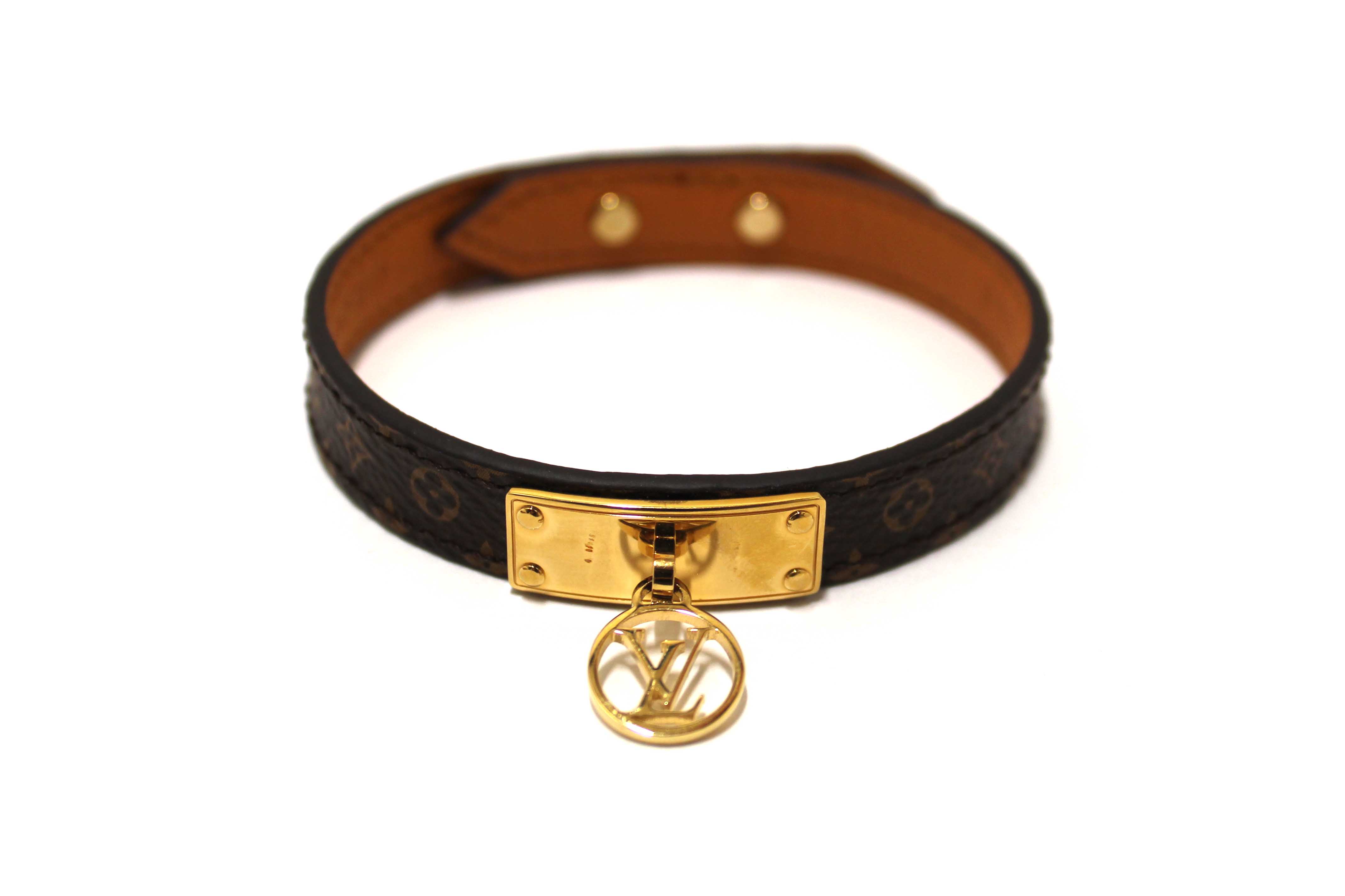 Authentic Louis Vuitton Monogram Logomania Bracelet Size 19