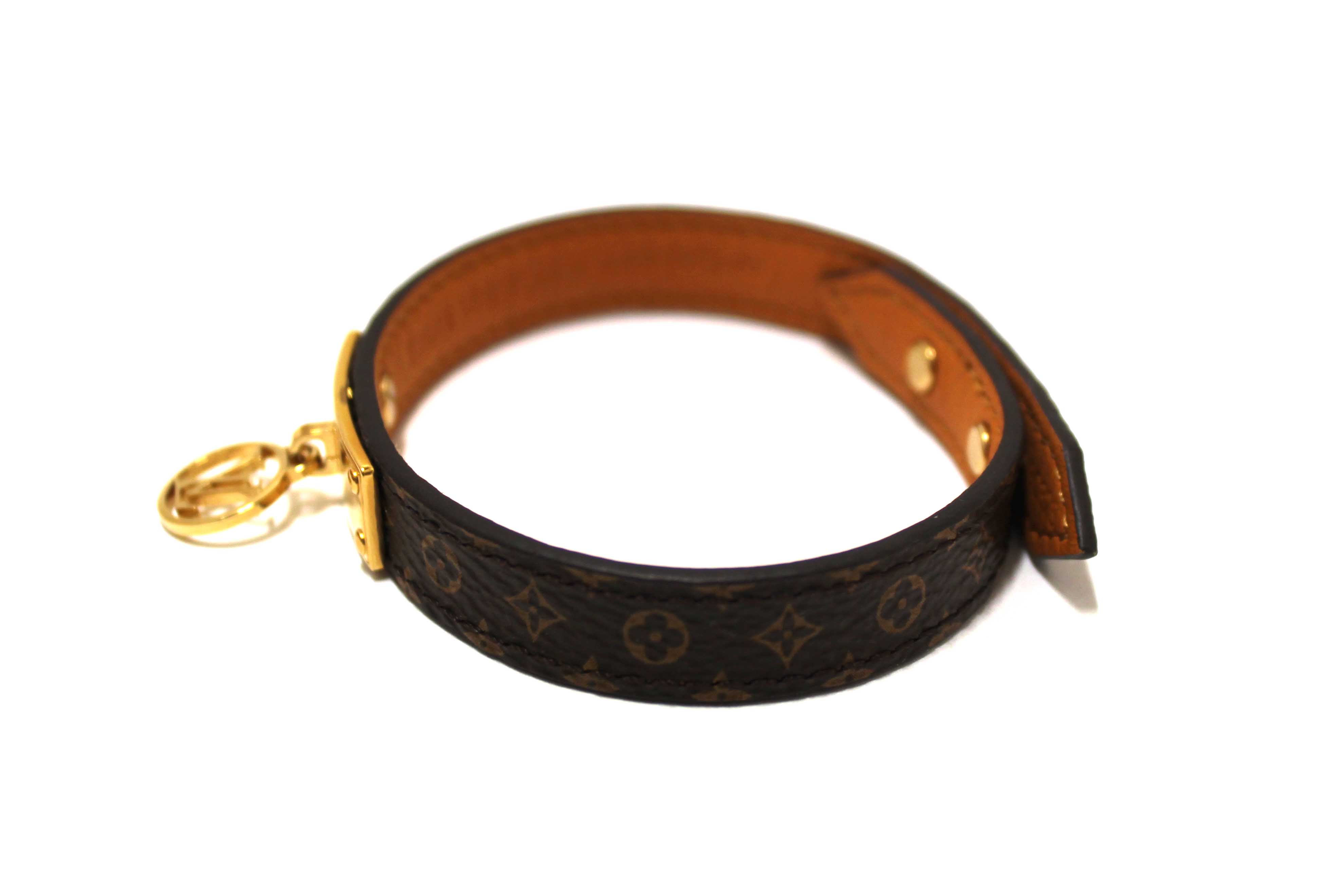 Authentic Louis Vuitton Monogram Logomania Bracelet Size 19