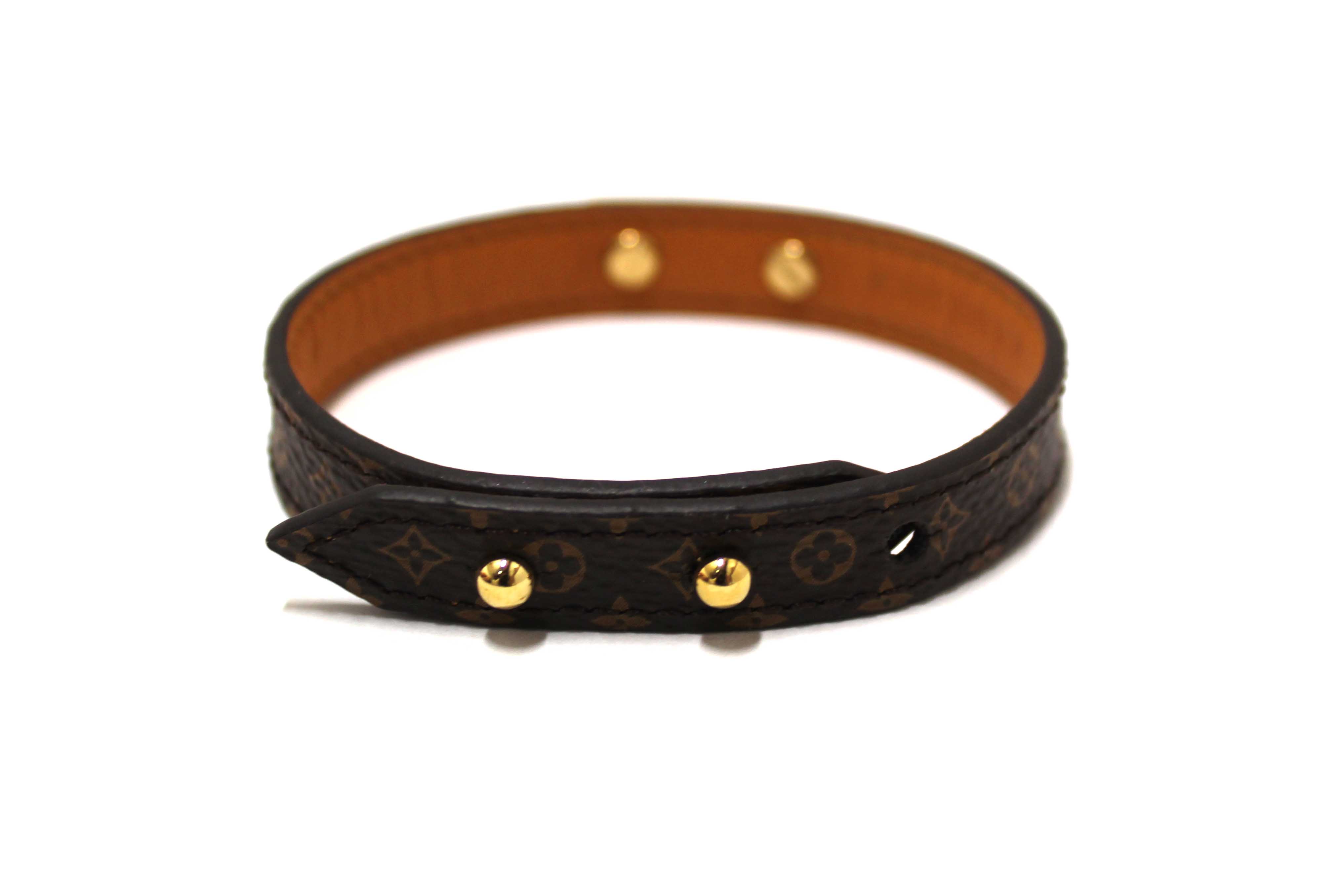 Authentic Louis Vuitton Monogram Logomania Bracelet Size 19