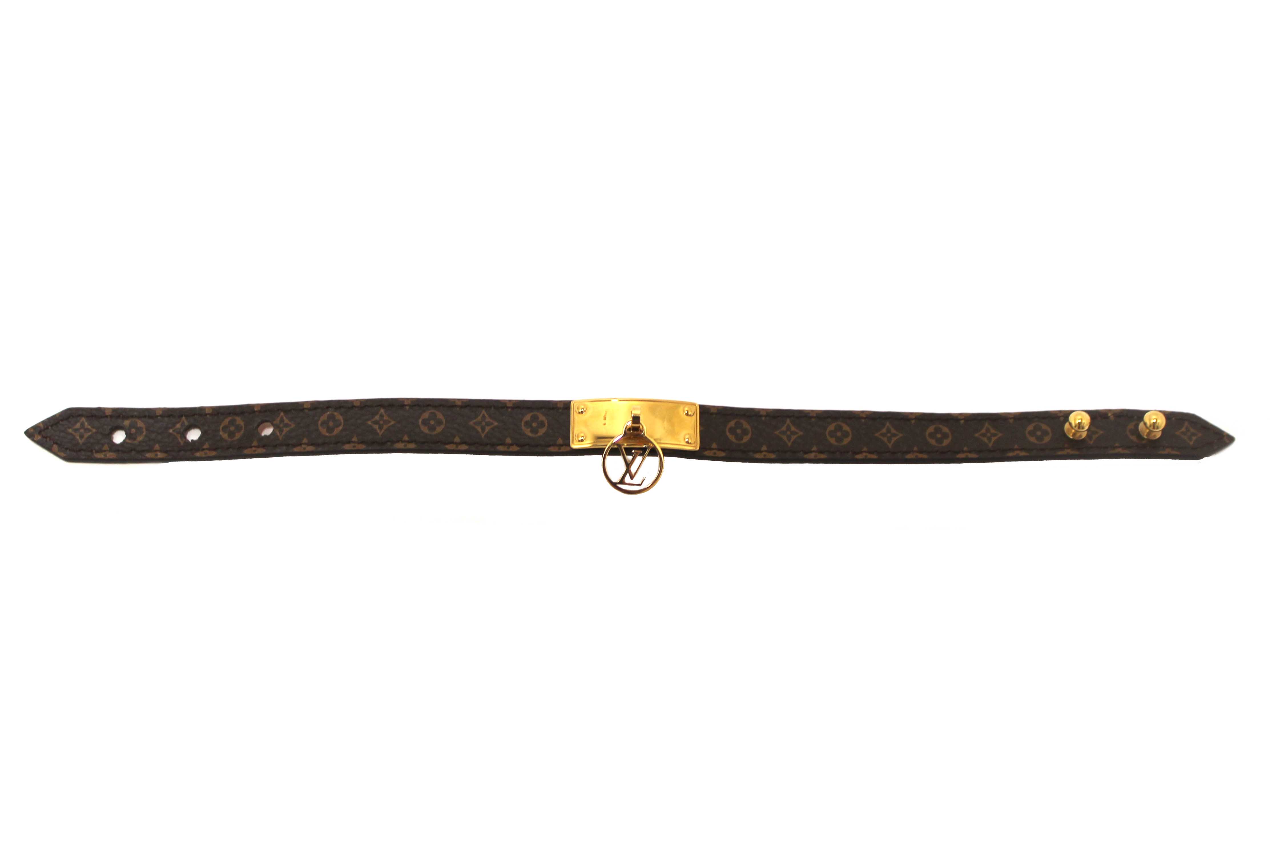 Authentic Louis Vuitton Monogram Logomania Bracelet Size 19