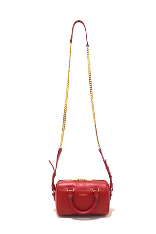 Authentic Yves Saint Laurent YSL Red Duffel Toy Hand/Crossbody Bag