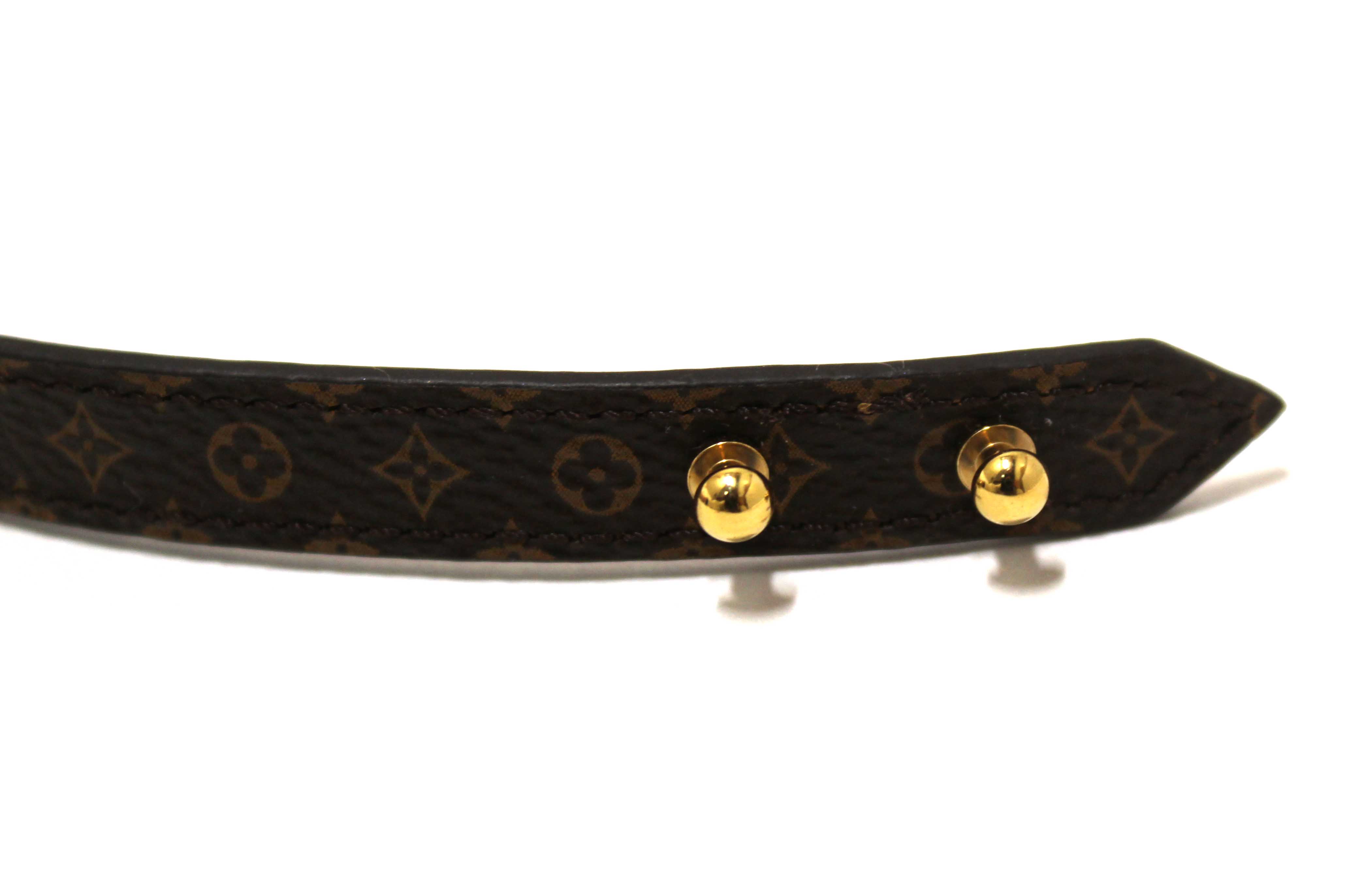 Authentic Louis Vuitton Monogram Logomania Bracelet Size 19
