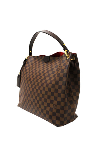 Authentic Louis Vuitton Damier Ebene Graceful MM Hobo Shoulder Bag