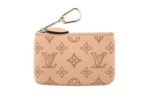 Authentic NEW Louis Vuitton Magnolia Mahina Calf Leather Key Pouch