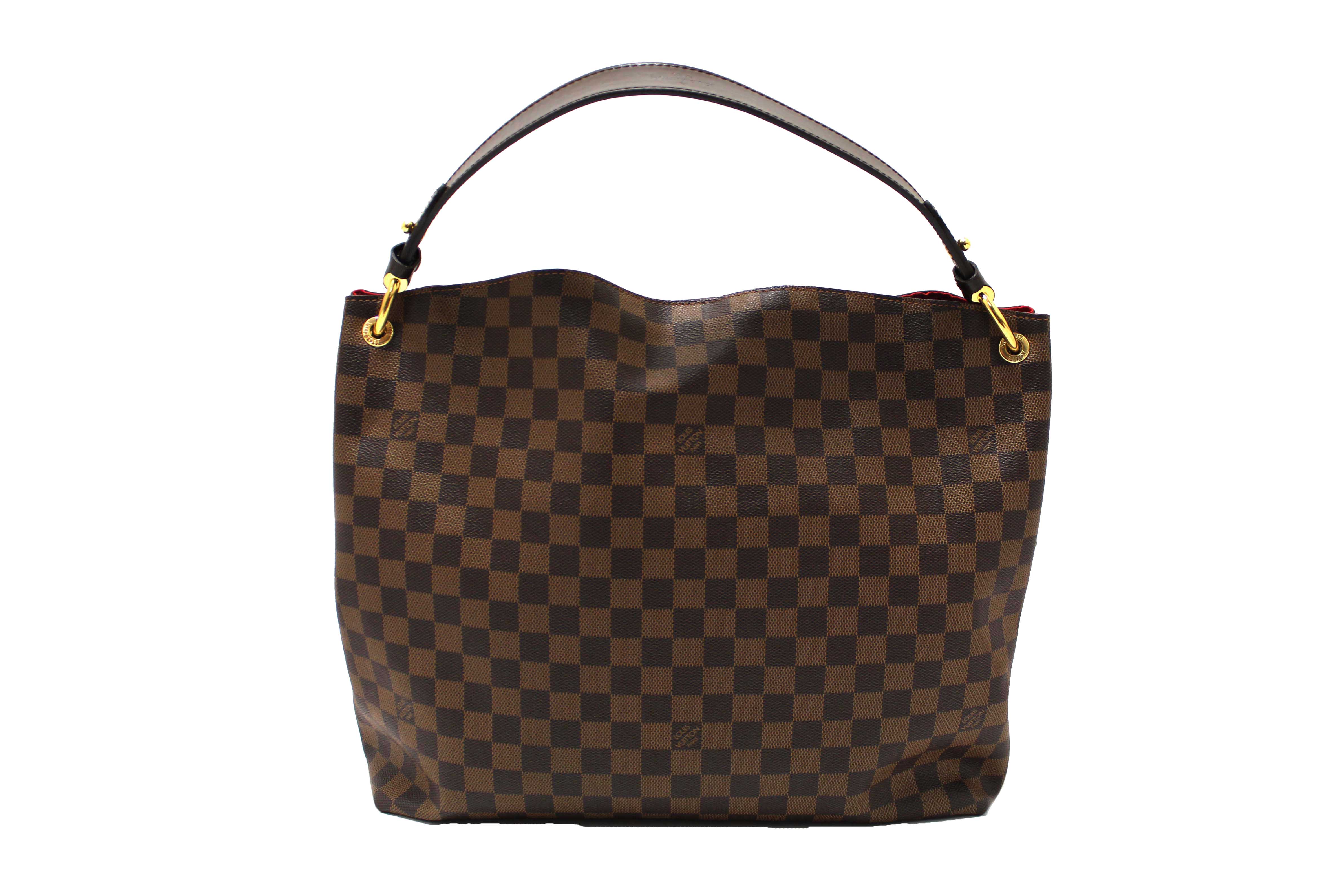 Authentic Louis Vuitton Damier Ebene Graceful MM Hobo Shoulder Bag
