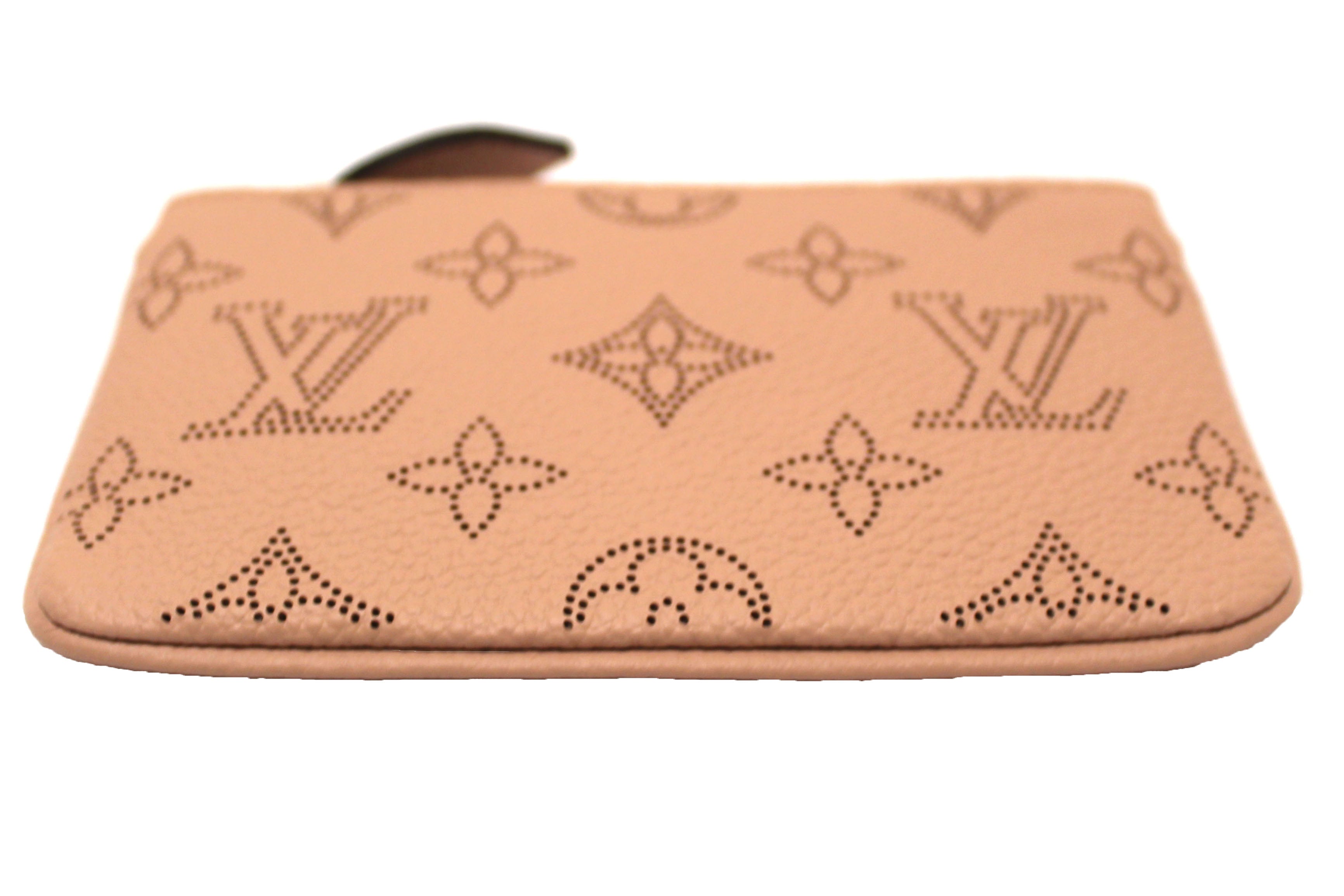 Authentic NEW Louis Vuitton Magnolia Mahina Calf Leather Key Pouch