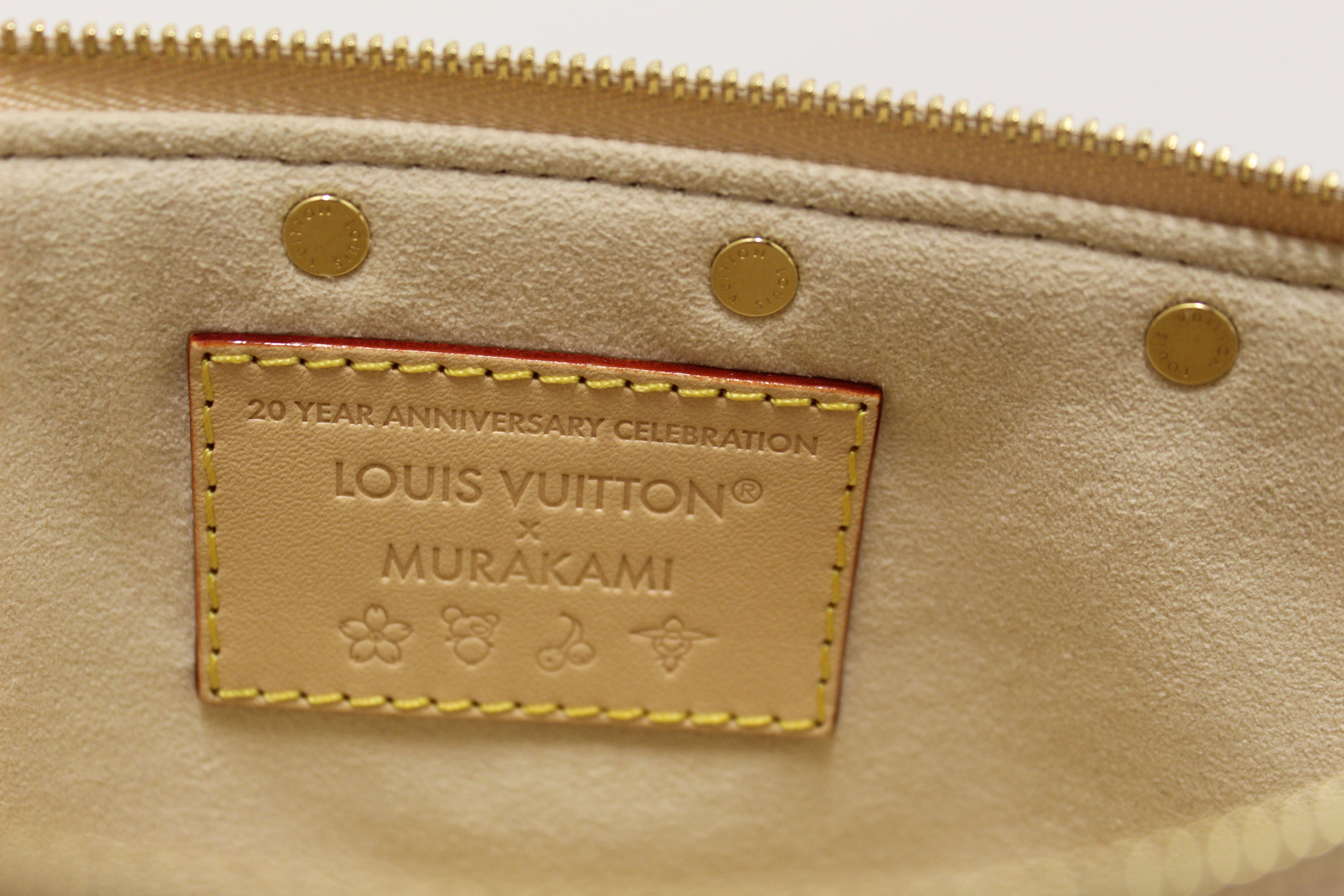 Authentic Louis Vuitton White Multicolor Monogram LV x TM Pochette Accessoires