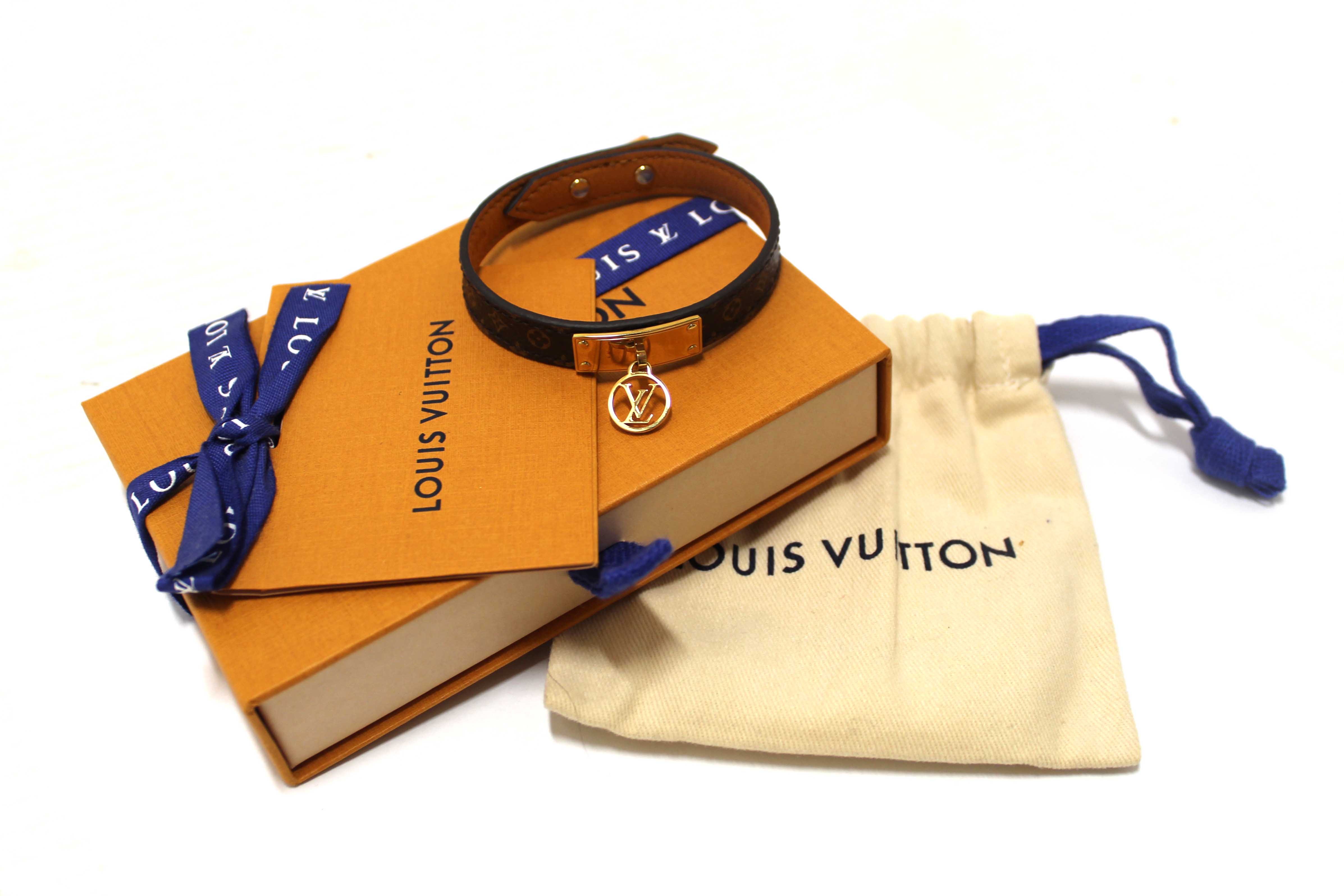 Authentic Louis Vuitton Monogram Logomania Bracelet Size 19