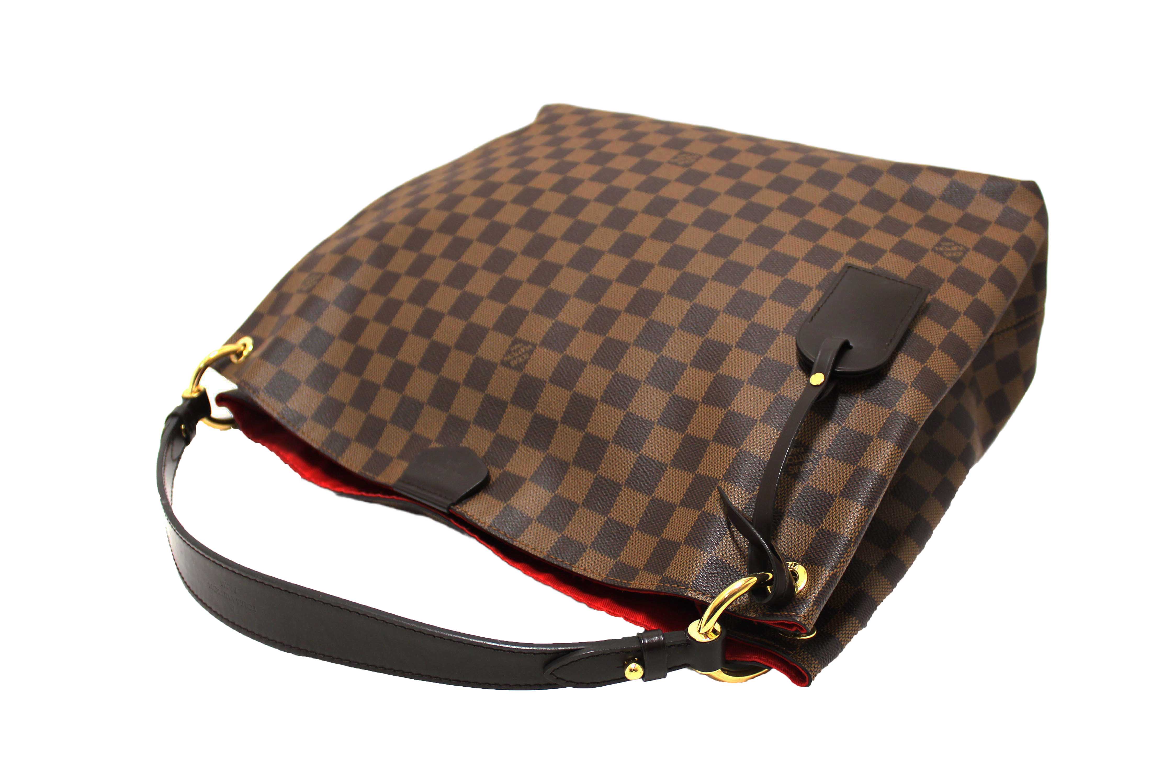 Authentic Louis Vuitton Damier Ebene Graceful MM Hobo Shoulder Bag