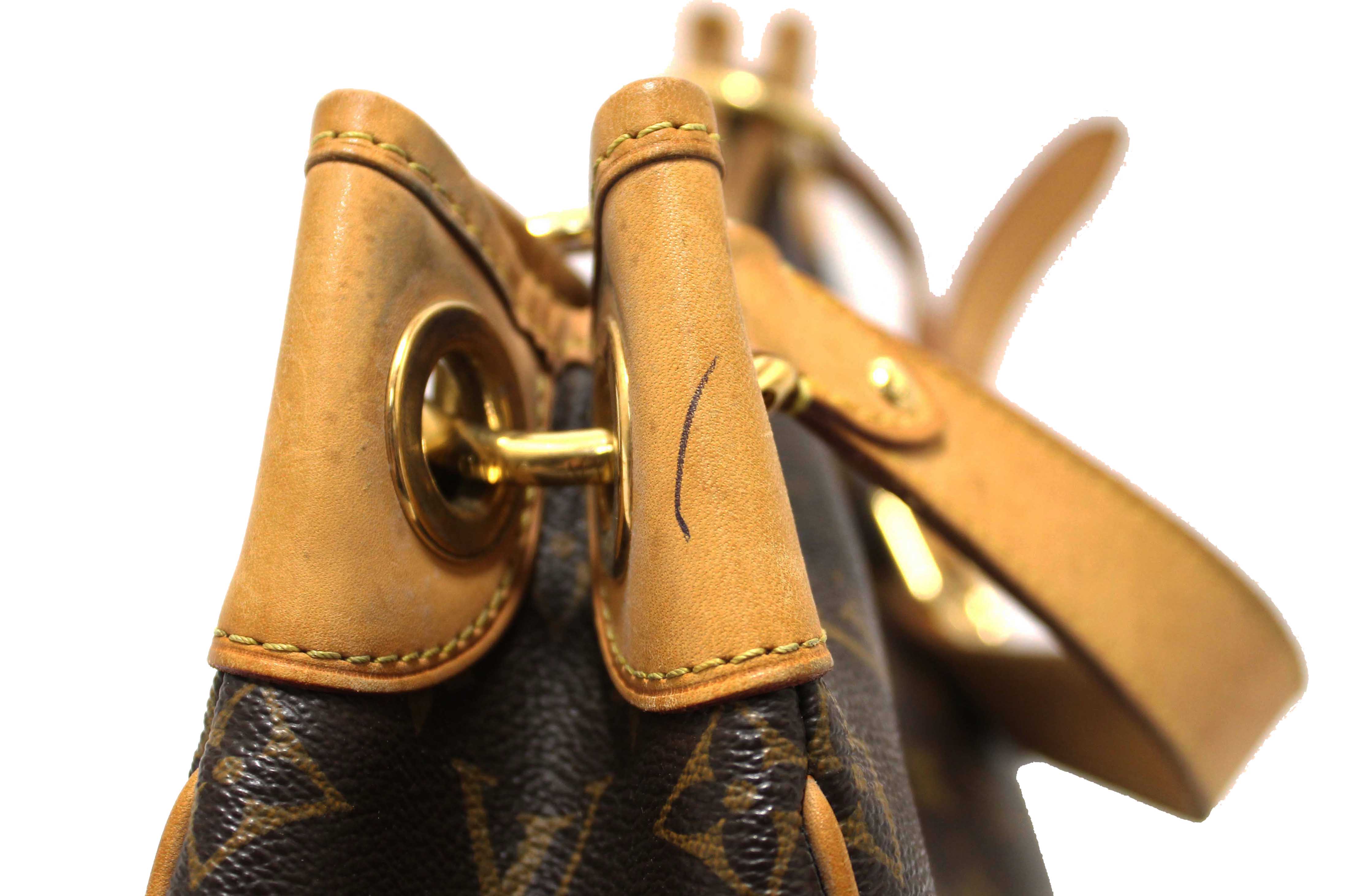 Authentic Louis Vuitton Classic Monogram Galliera PM Shoulder Bag