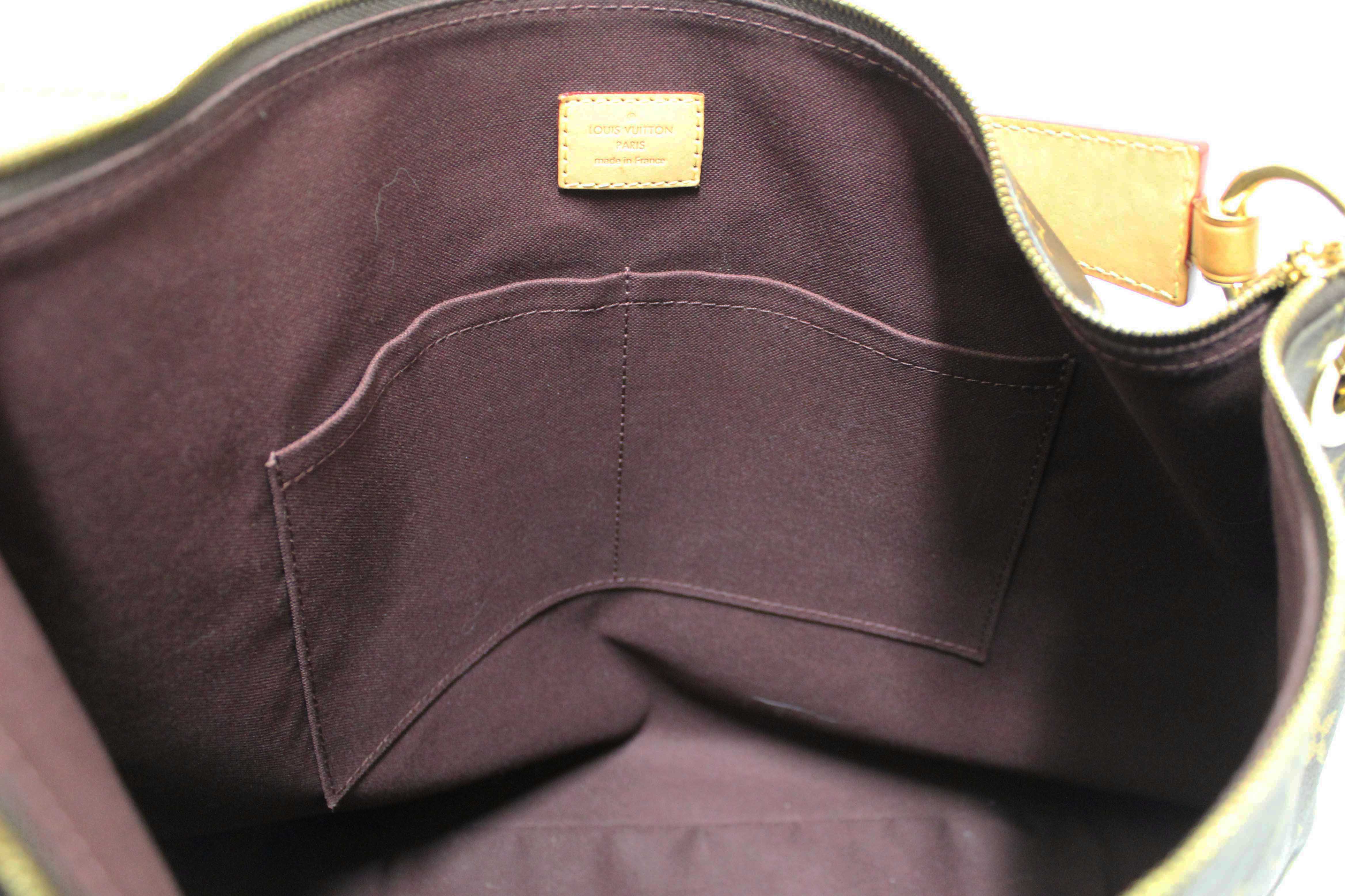 Authentic Louis Vuitton Classic Monogram Berri MM Hobo Shoulder Bag