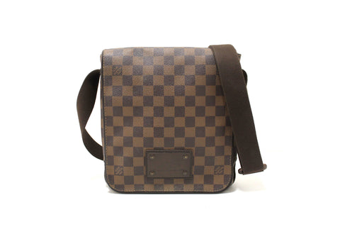 Authentic Louis Vuitton Damier Ebene Brooklyn PM Messenger Bag