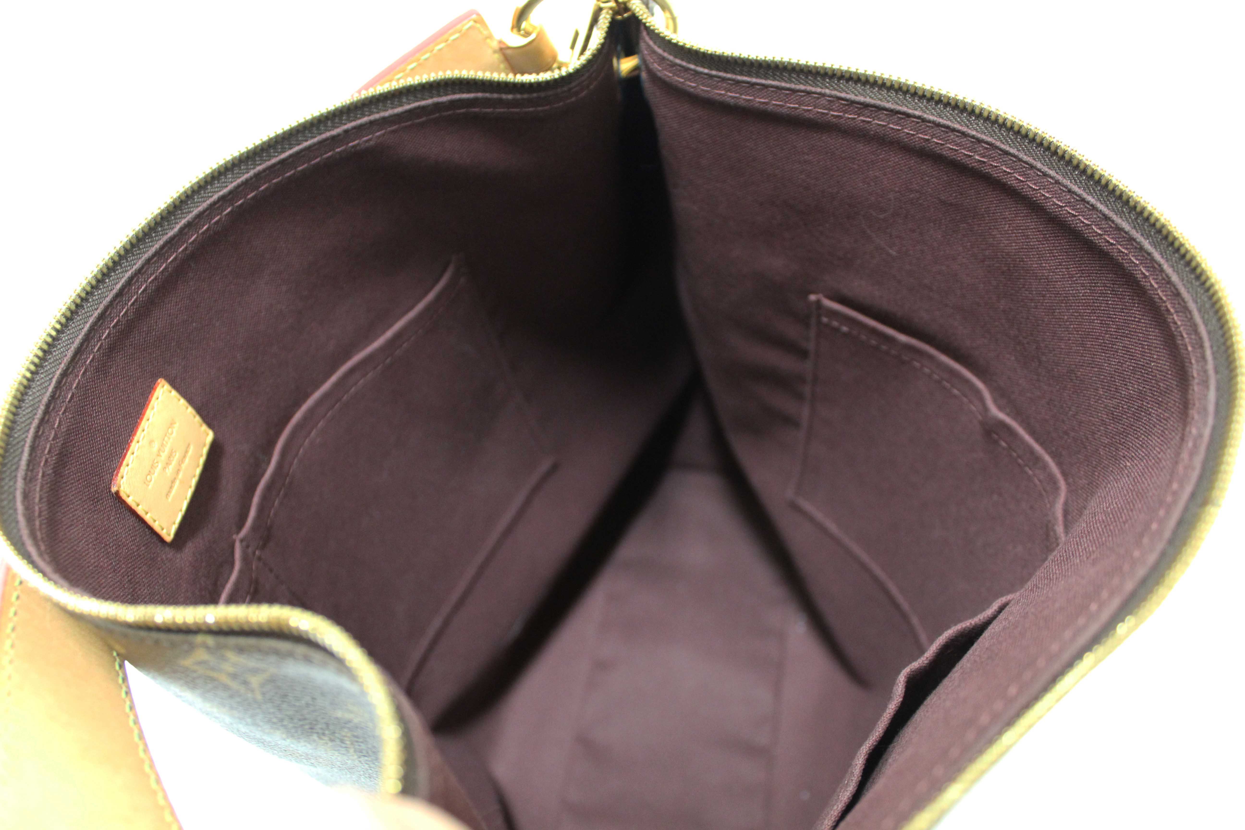 Authentic Louis Vuitton Classic Monogram Berri MM Hobo Shoulder Bag