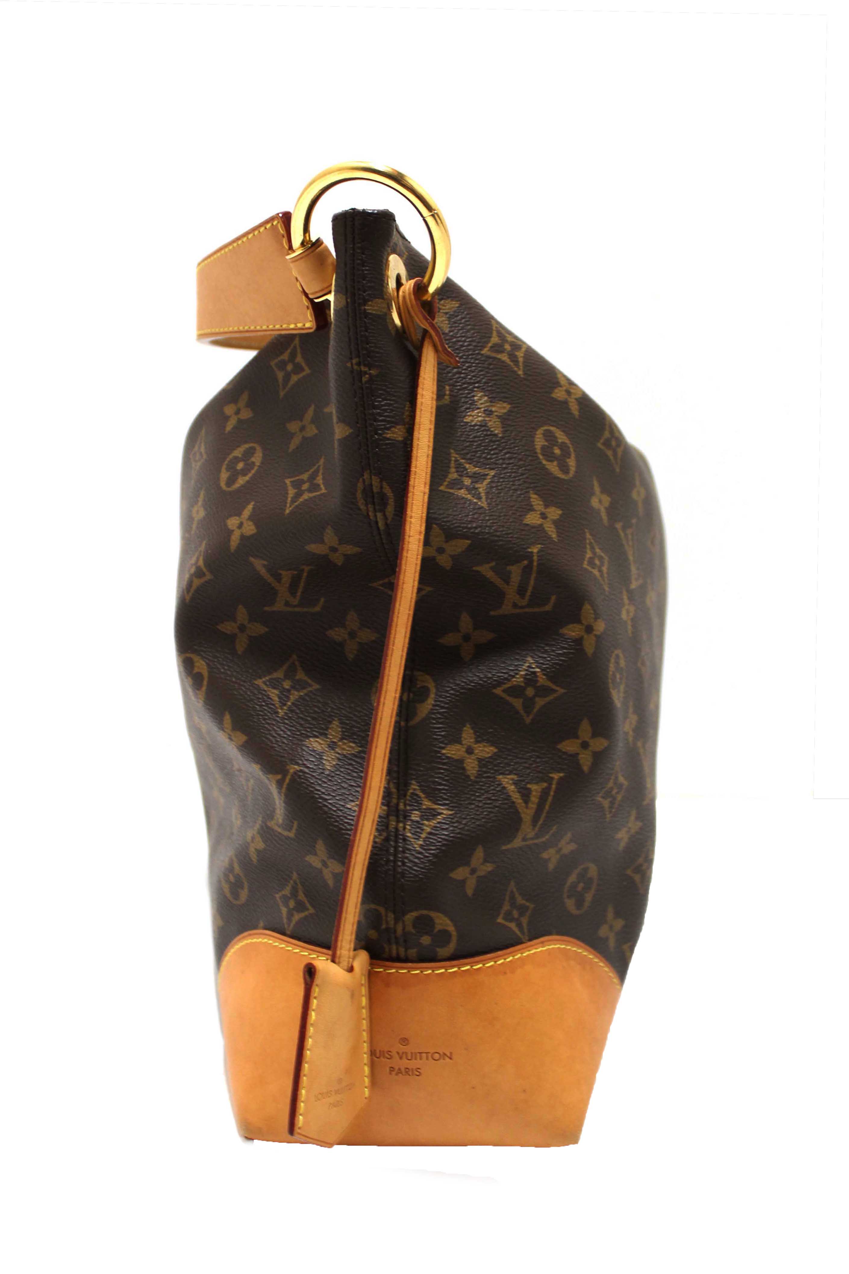 Authentic Louis Vuitton Classic Monogram Berri MM Hobo Shoulder Bag