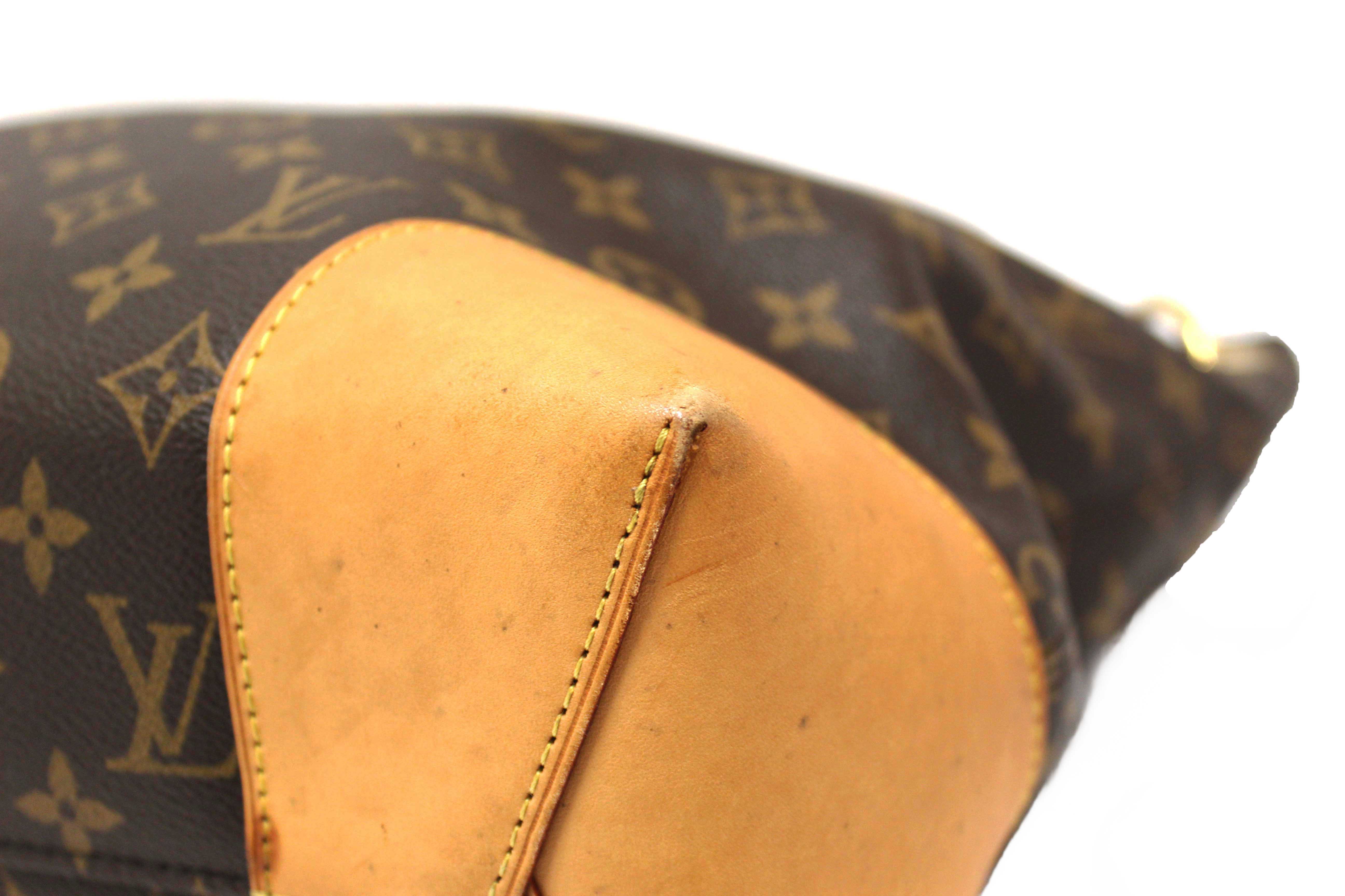 Authentic Louis Vuitton Classic Monogram Berri MM Hobo Shoulder Bag