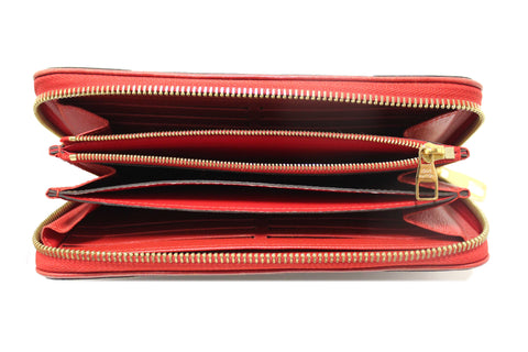 Authentic Louis Vuitton Cerise Monogram Retiro Zippy Long Wallet