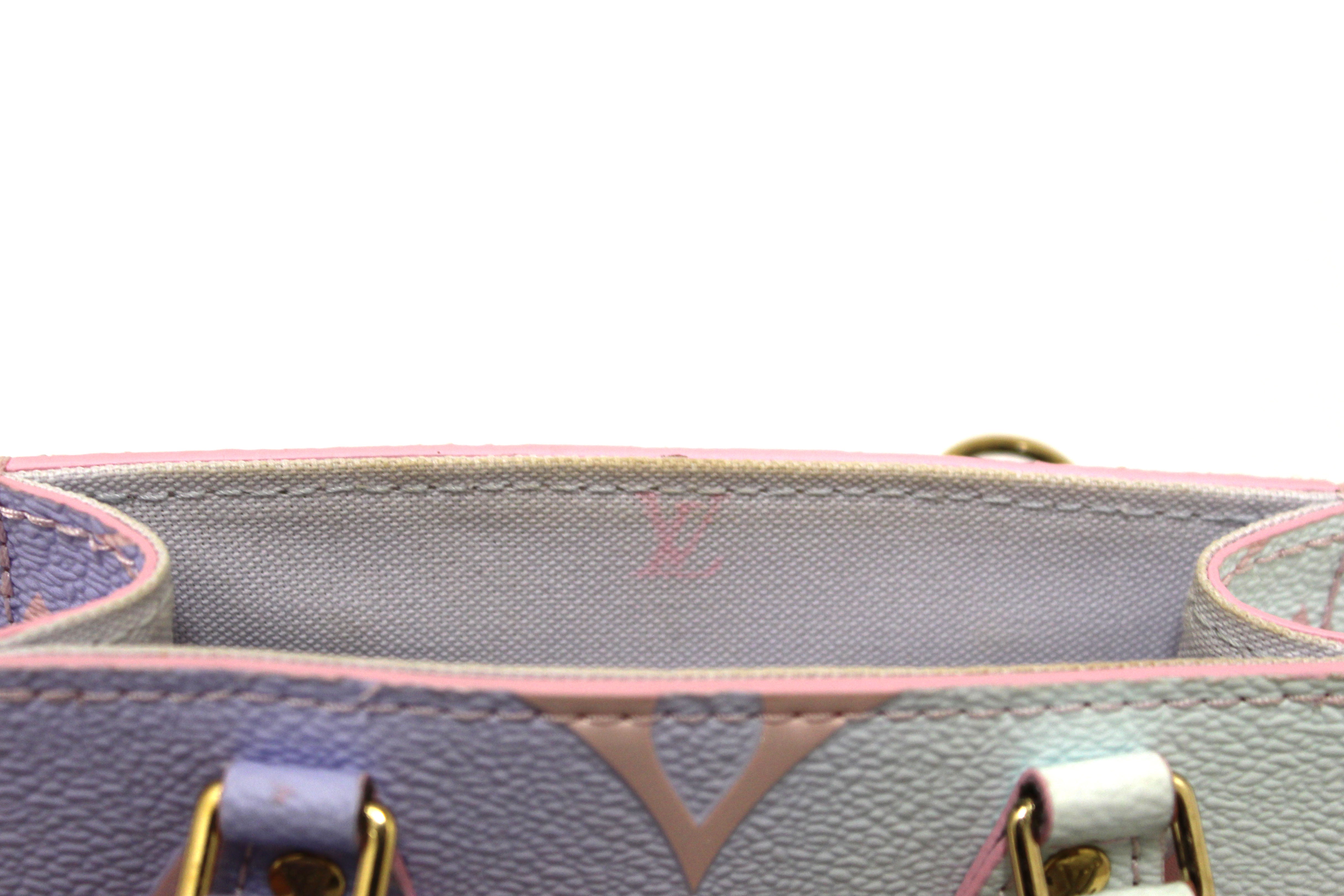 Authentic Louis Vuitton Sunrise Pastel Monogram Giant Spring In The City Petit Sac Plat Bag