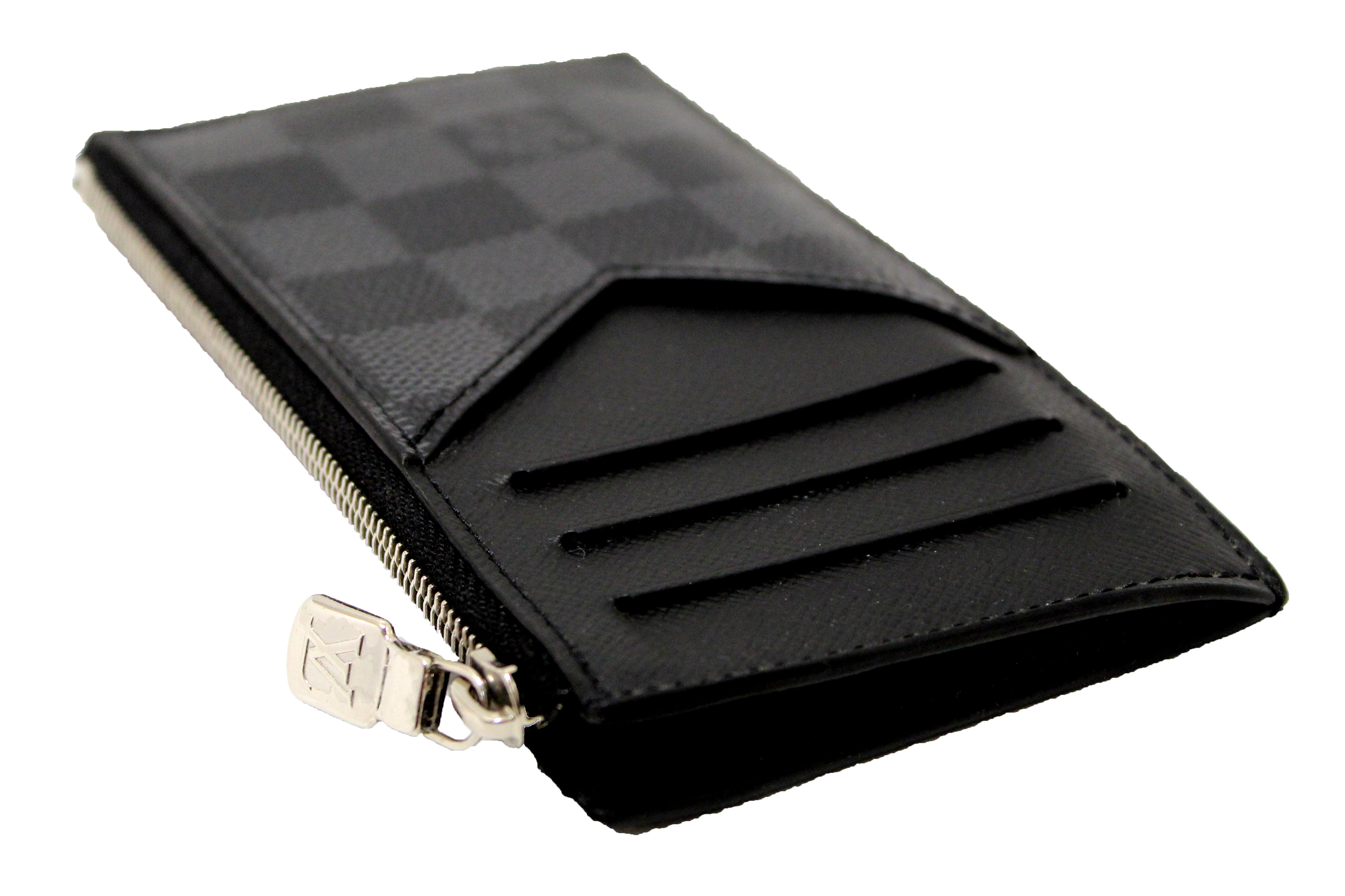 Authentic Louis Vuitton Damier Graphite Canvas Coin Card Holder