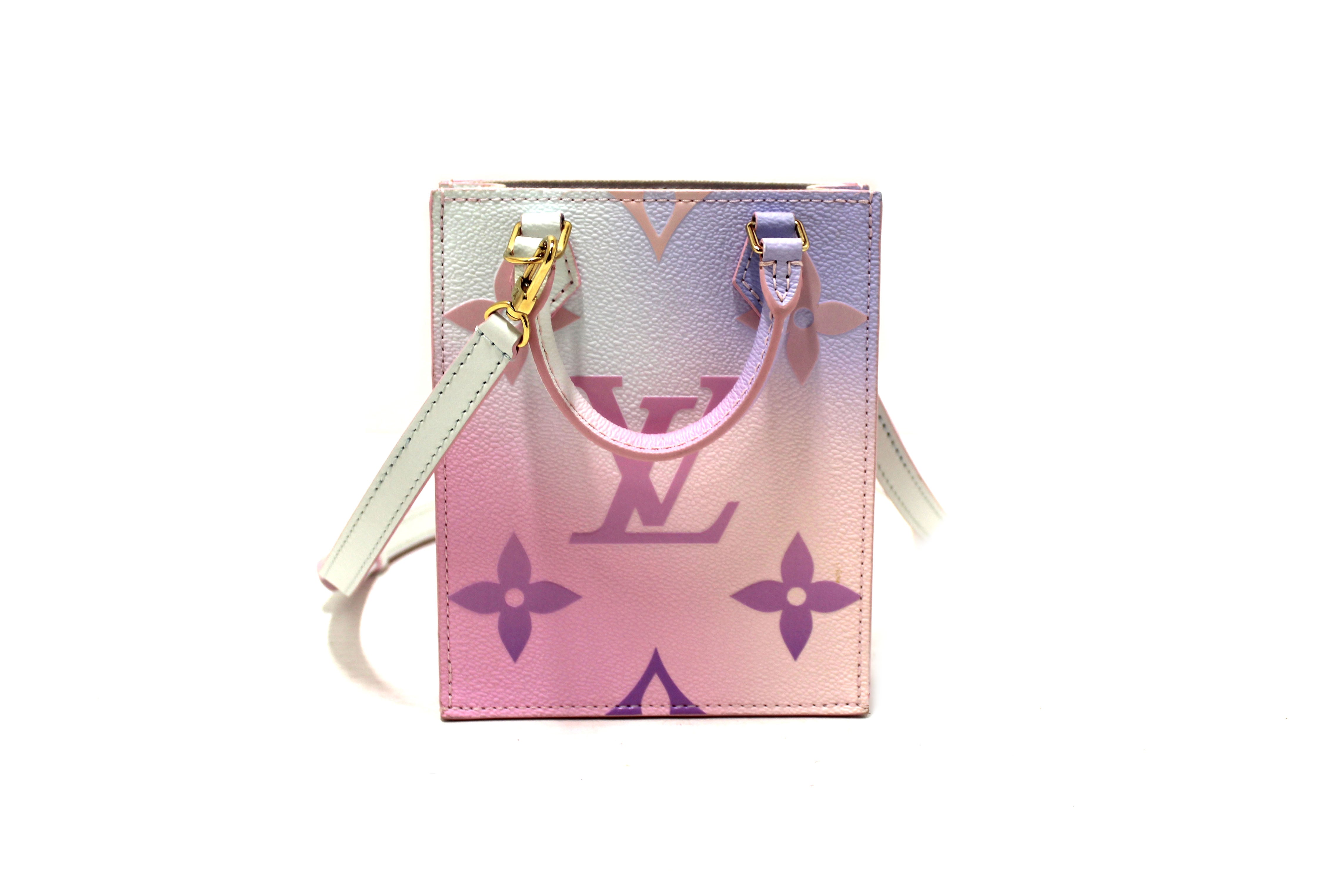 Authentic Louis Vuitton Sunrise Pastel Monogram Giant Spring In The City Petit Sac Plat Bag