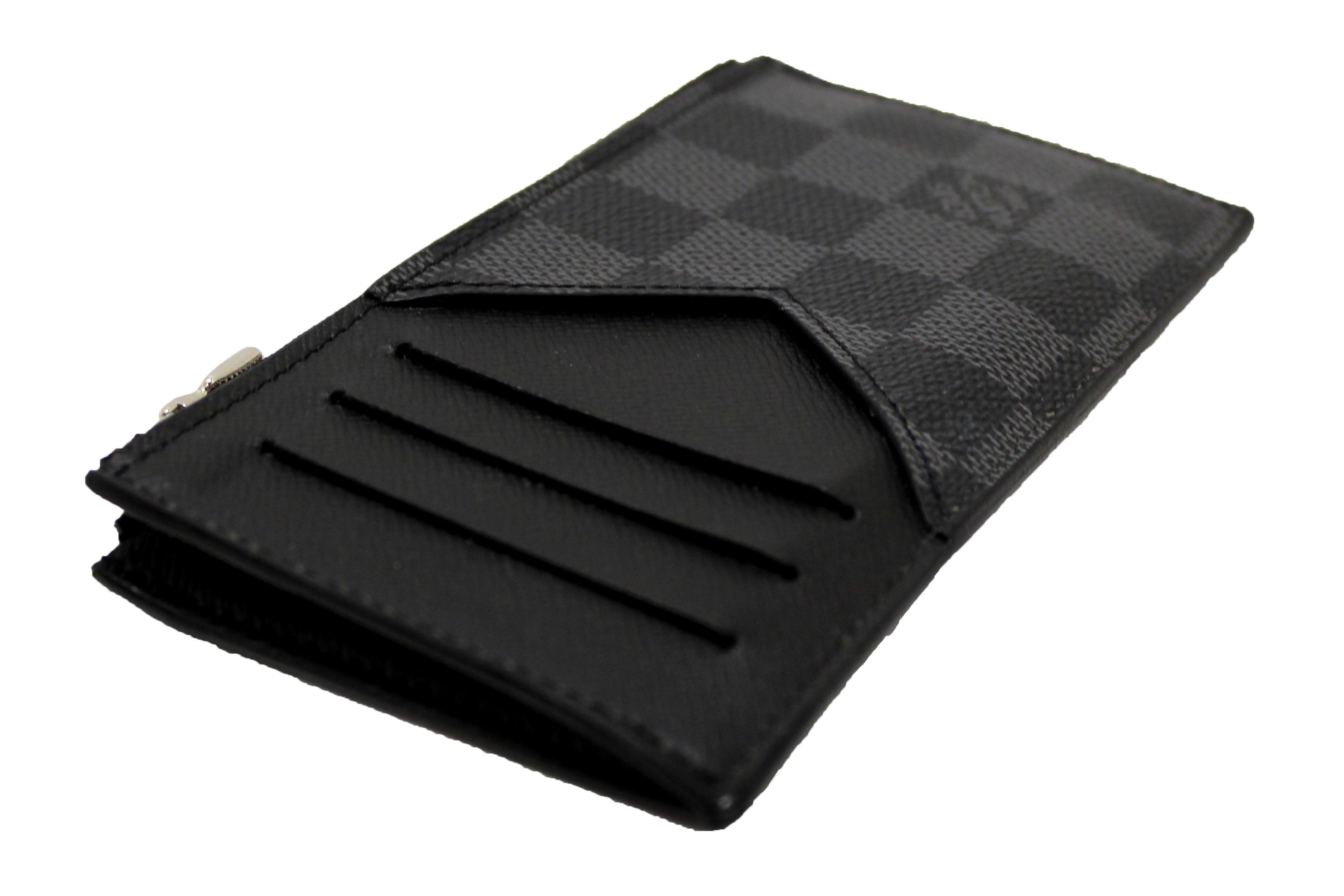 Authentic Louis Vuitton Damier Graphite Canvas Coin Card Holder