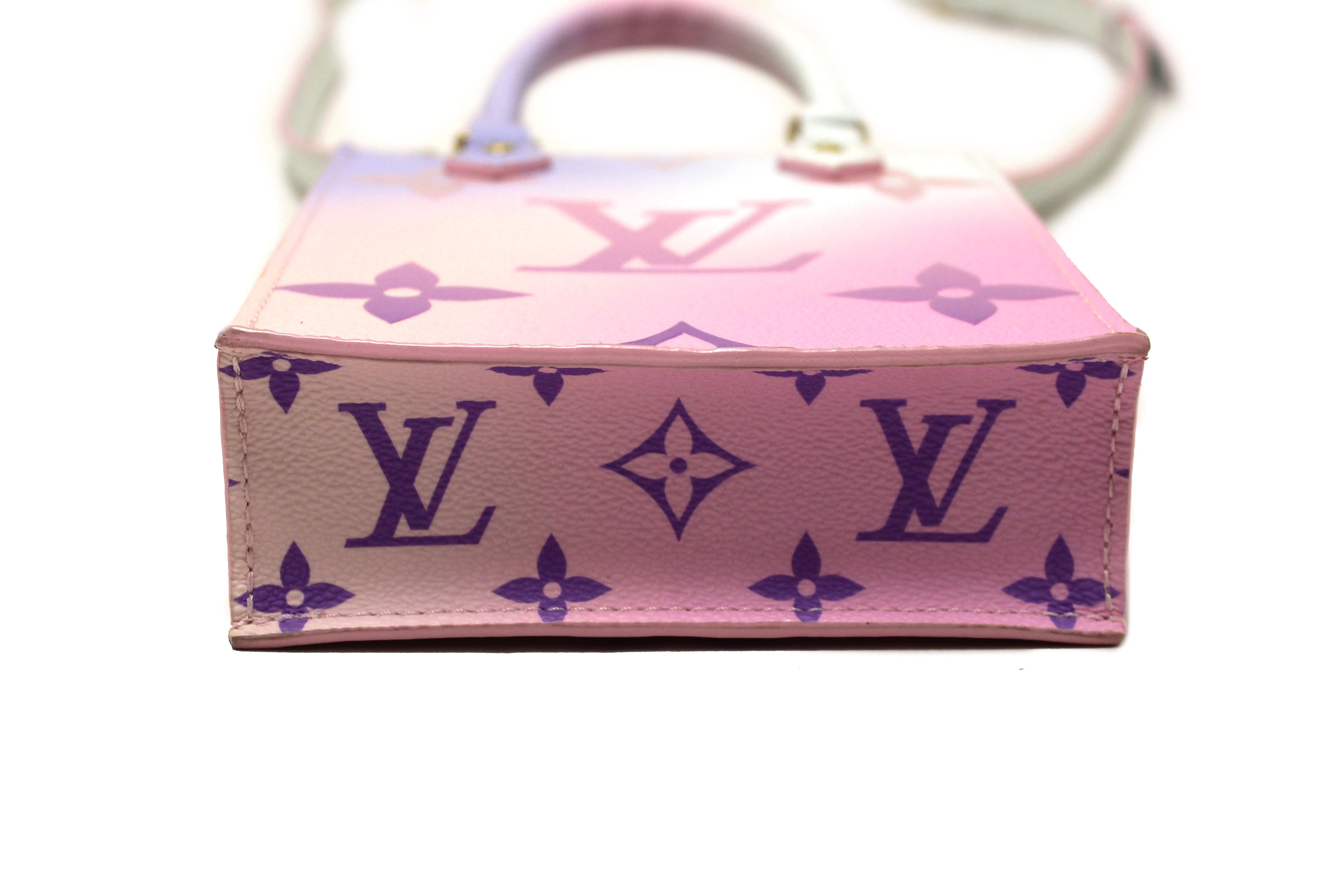 Authentic Louis Vuitton Sunrise Pastel Monogram Giant Spring In The City Petit Sac Plat Bag