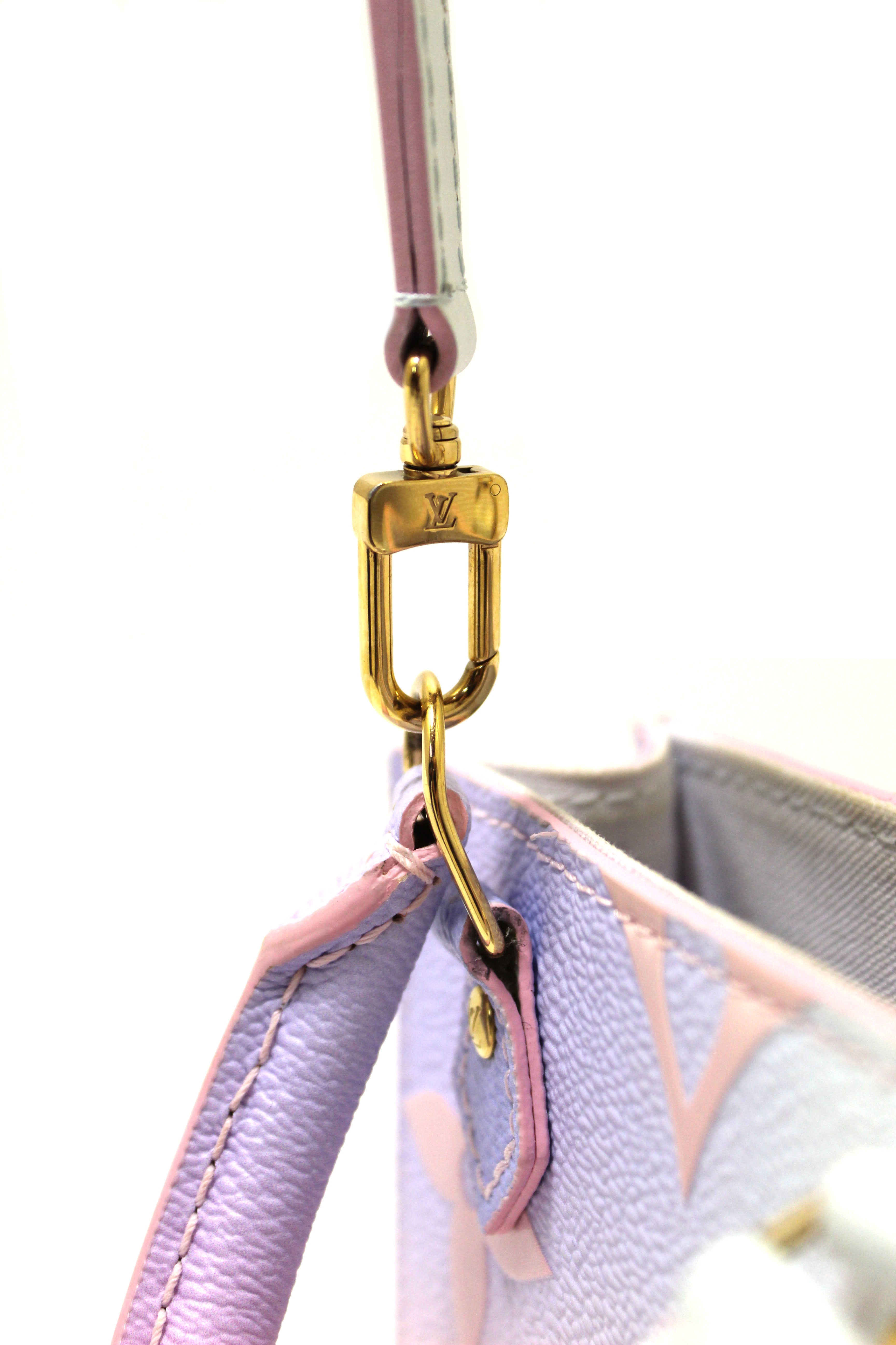 Authentic Louis Vuitton Sunrise Pastel Monogram Giant Spring In The City Petit Sac Plat Bag