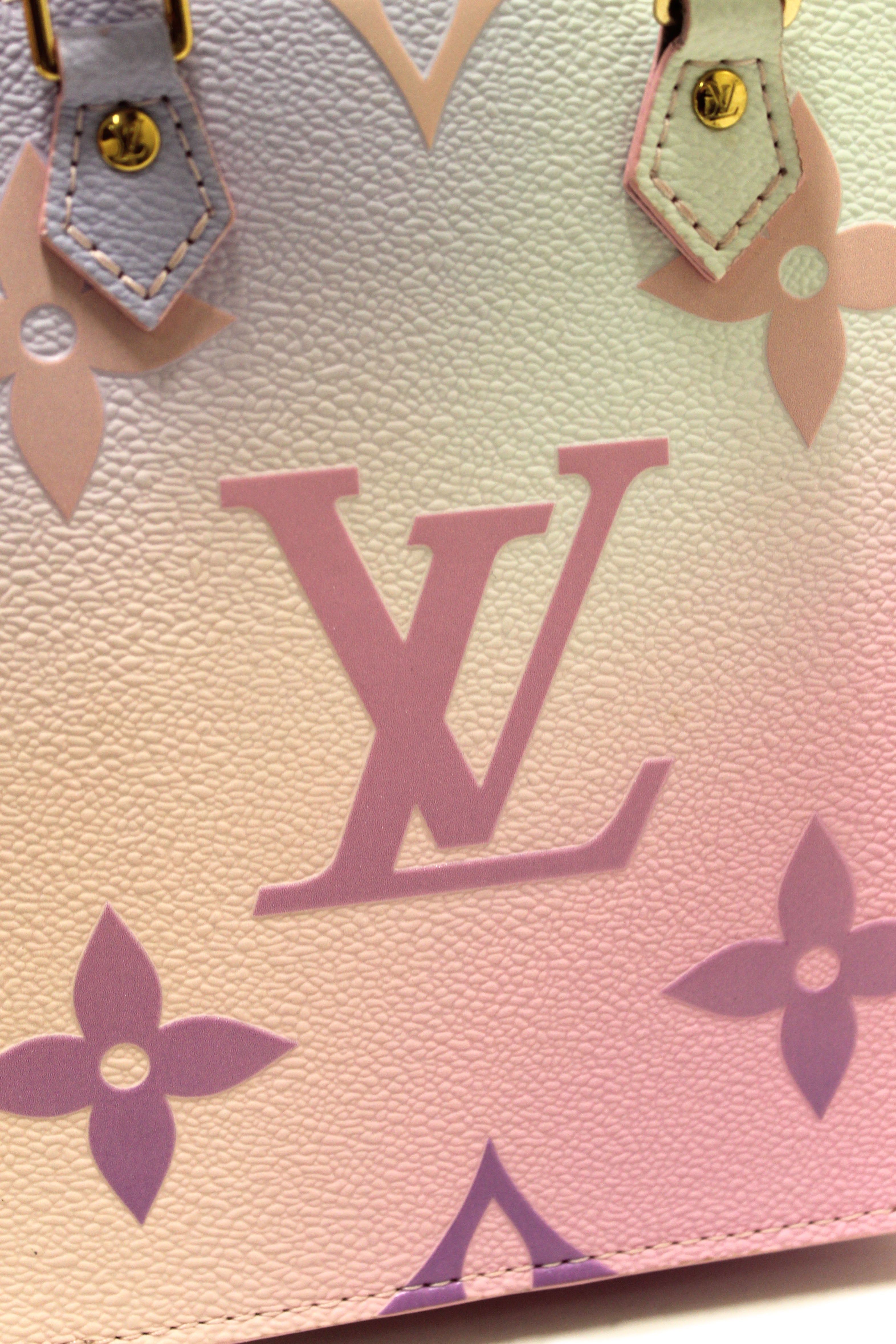 Authentic Louis Vuitton Sunrise Pastel Monogram Giant Spring In The City Petit Sac Plat Bag