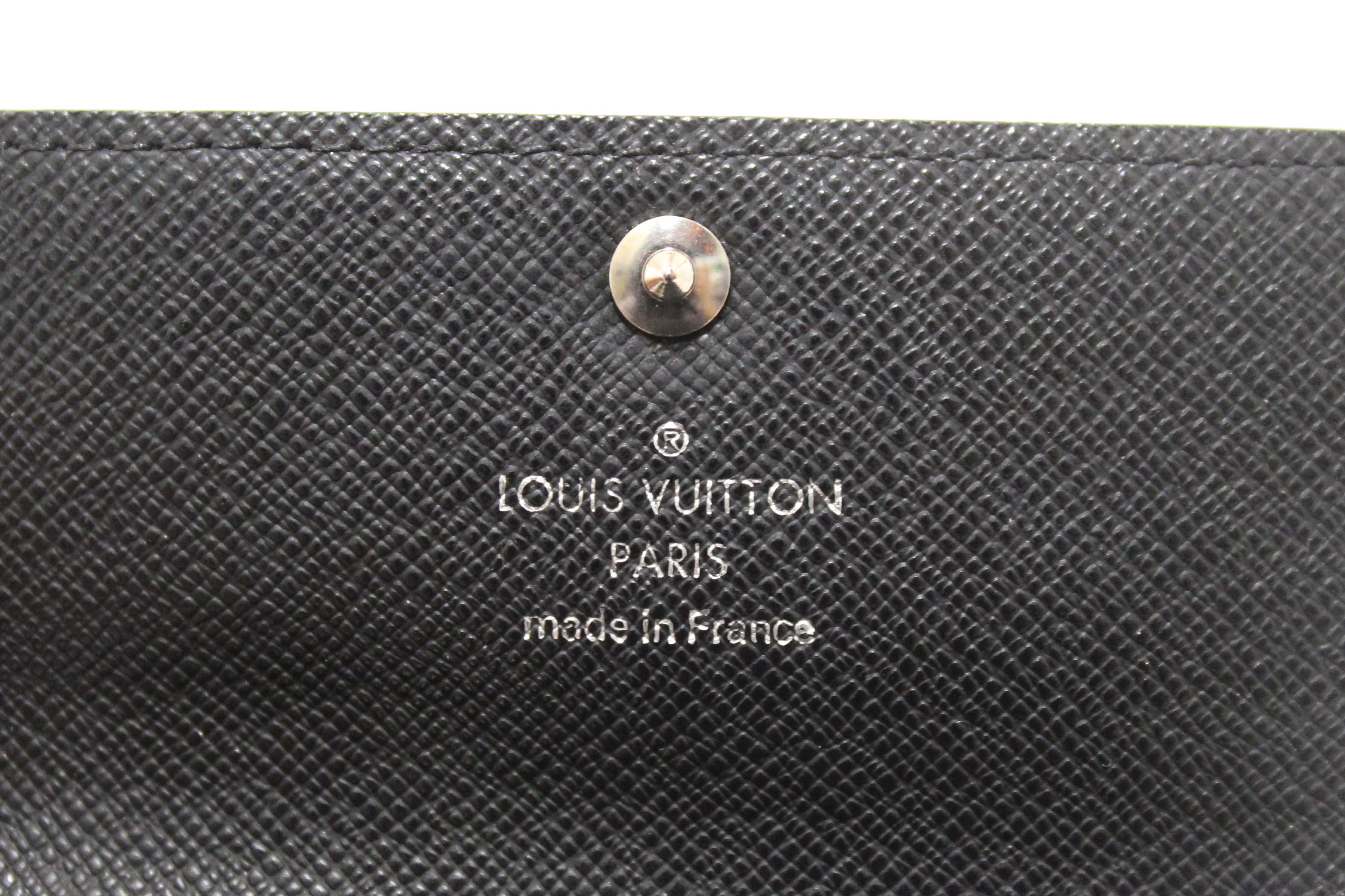 Authentic Louis Vuitton Damier Graphite Canvas 6 Key Holder