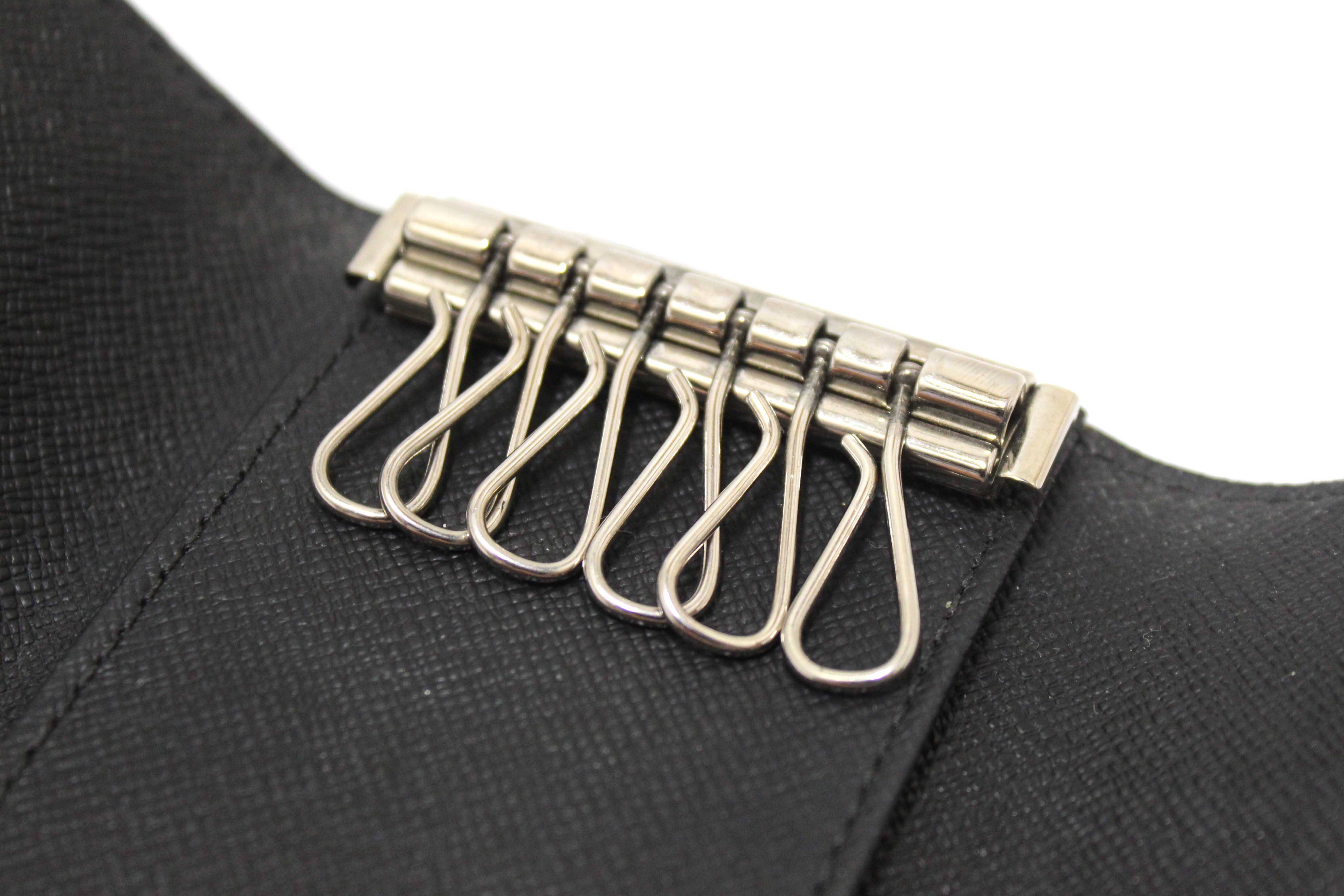 Authentic Louis Vuitton Damier Graphite Canvas 6 Key Holder