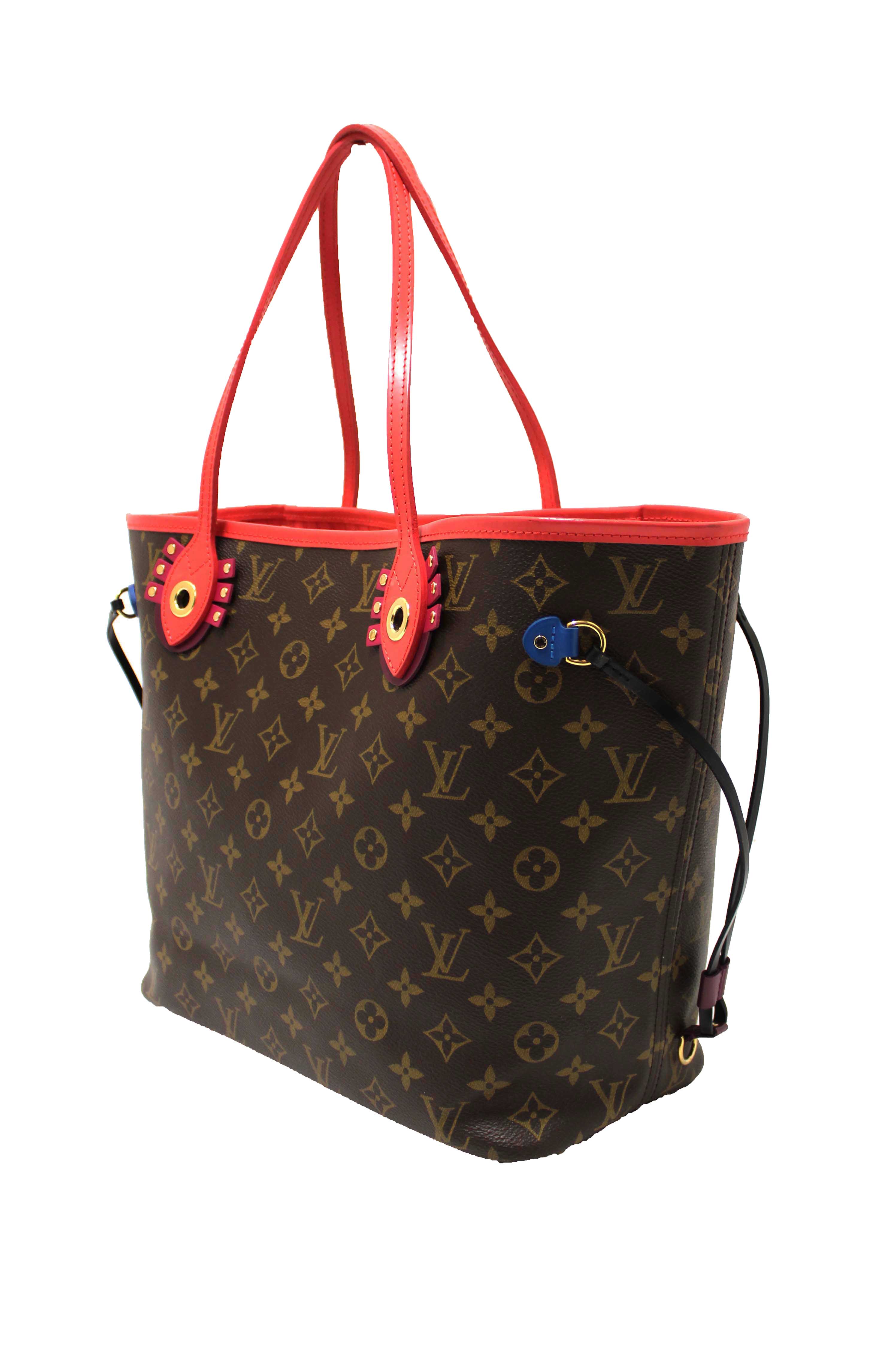 Authentic Louis Vuitton Limited Edition Totem Monogram Canvas Neverfull MM Shoulder Tote Bag