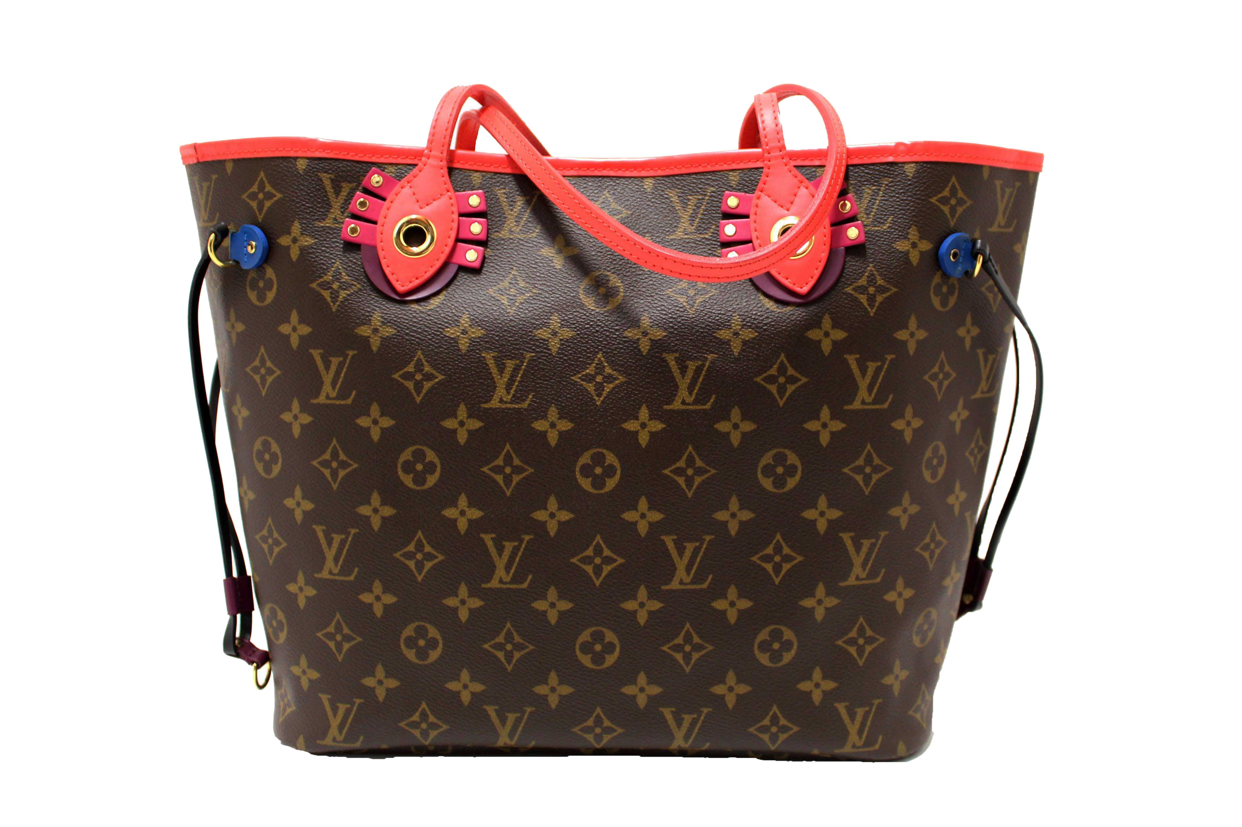 Authentic Louis Vuitton Limited Edition Totem Monogram Canvas Neverfull MM Shoulder Tote Bag