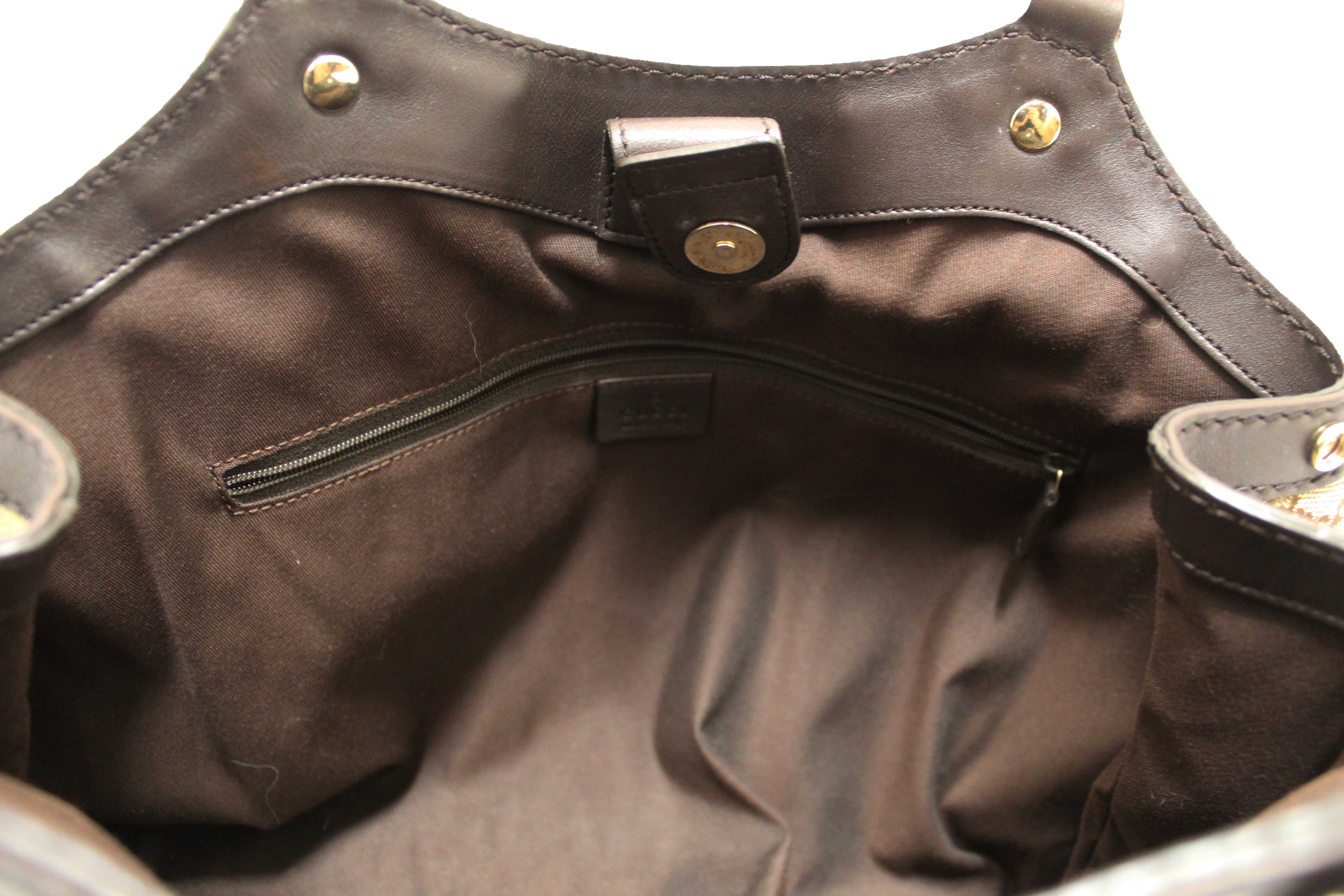 Authentic Gucci Dark Brown Medium Sukey Tote Bag 211944