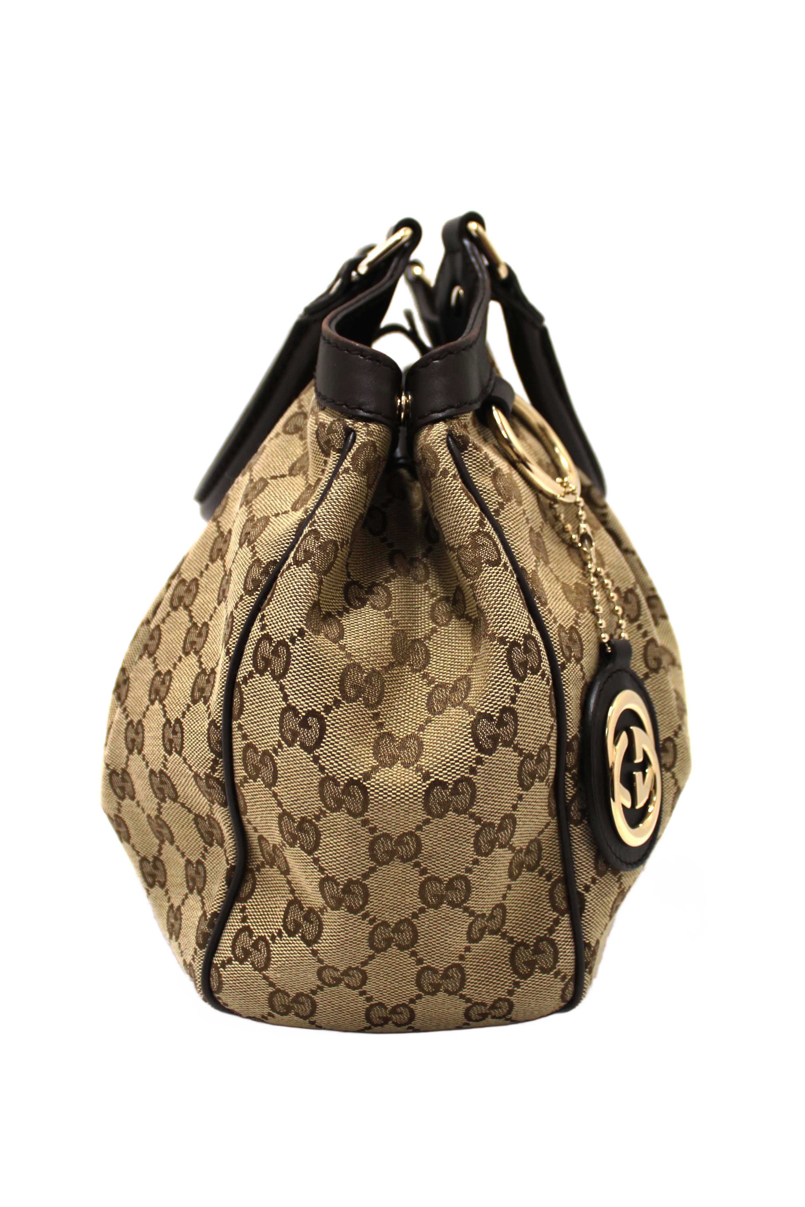 Authentic Gucci Dark Brown Medium Sukey Tote Bag 211944