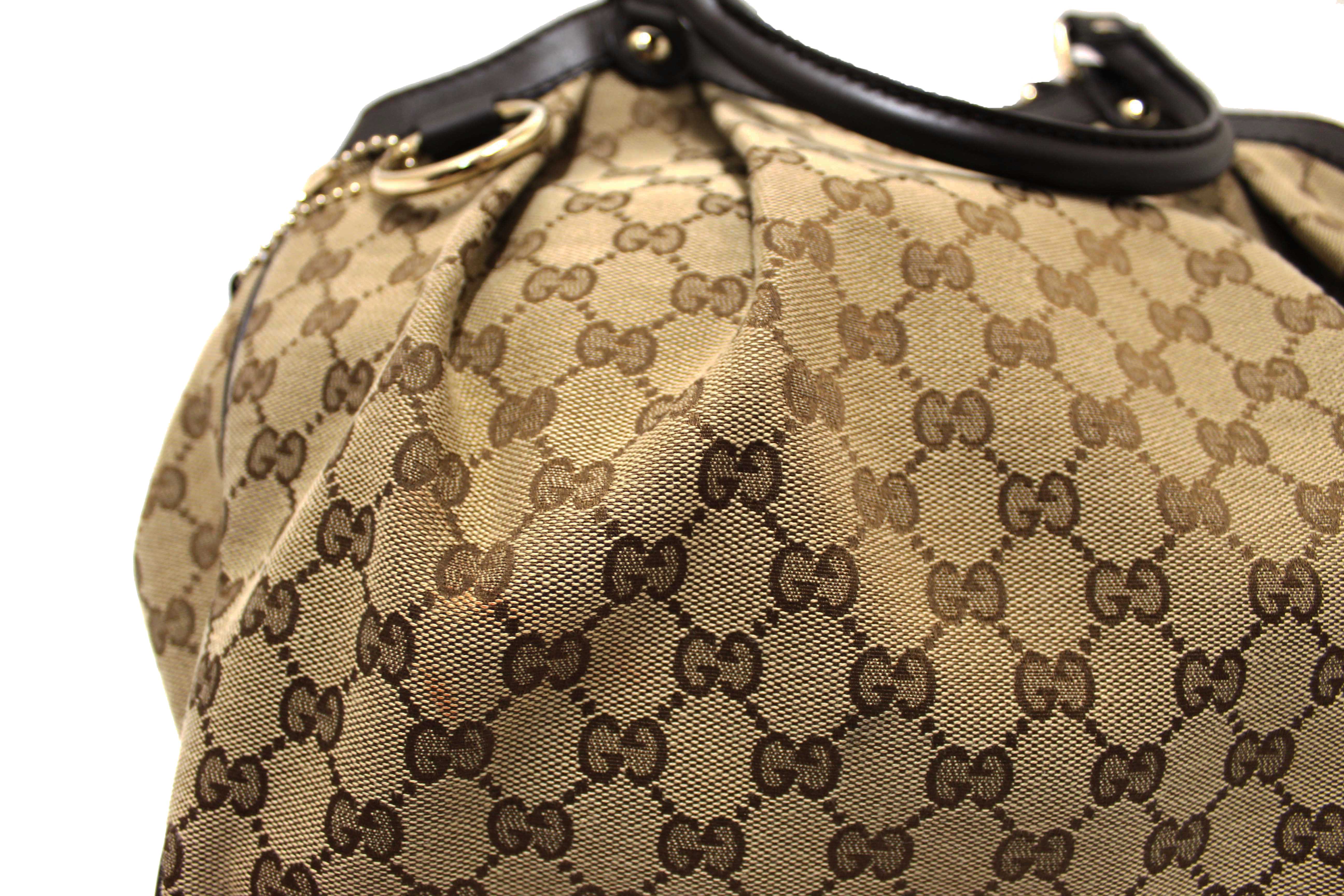 Authentic Gucci Dark Brown Medium Sukey Tote Bag 211944