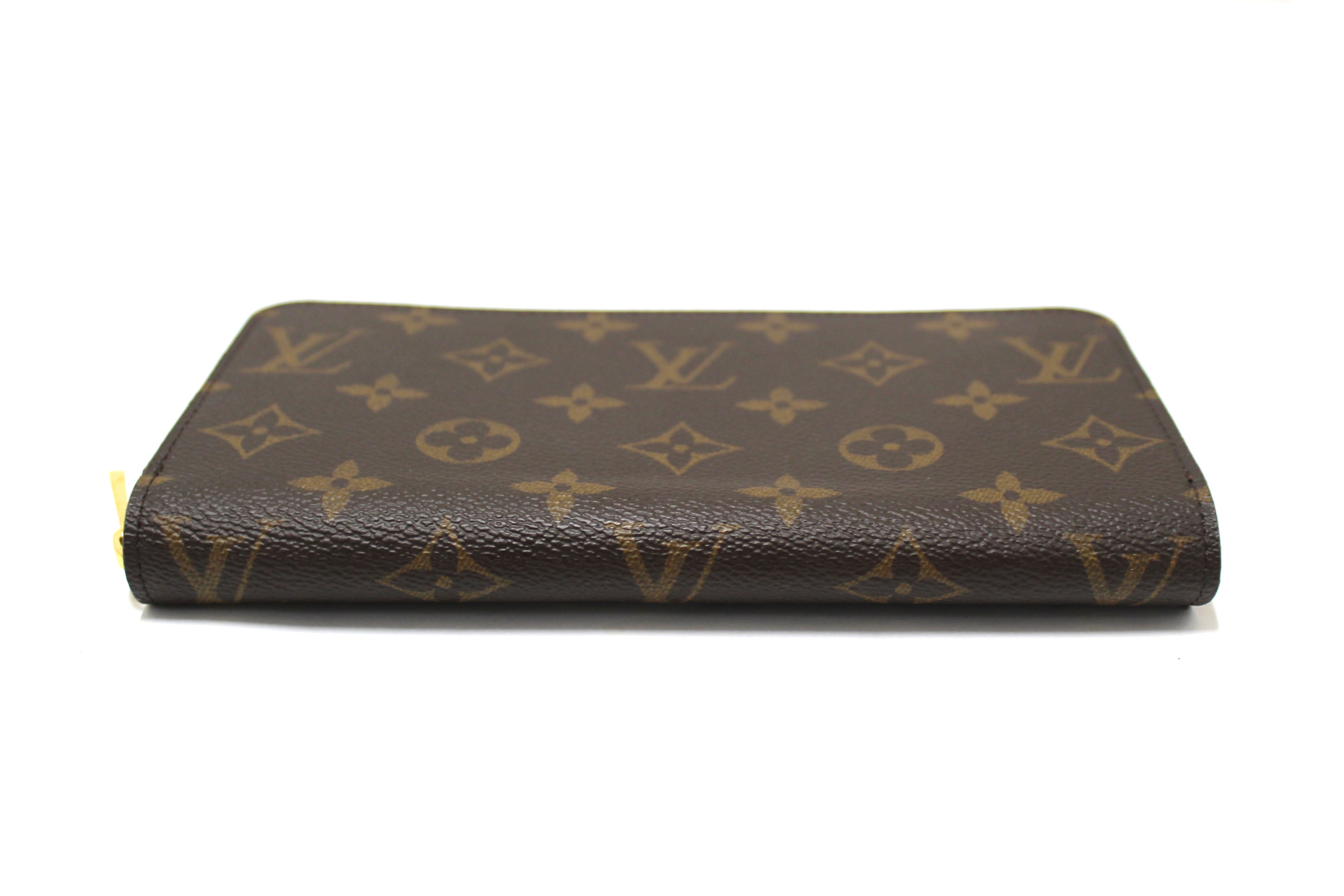 Authentic Louis Vuitton Classic Monogram with Fuchsia Zippy Wallet