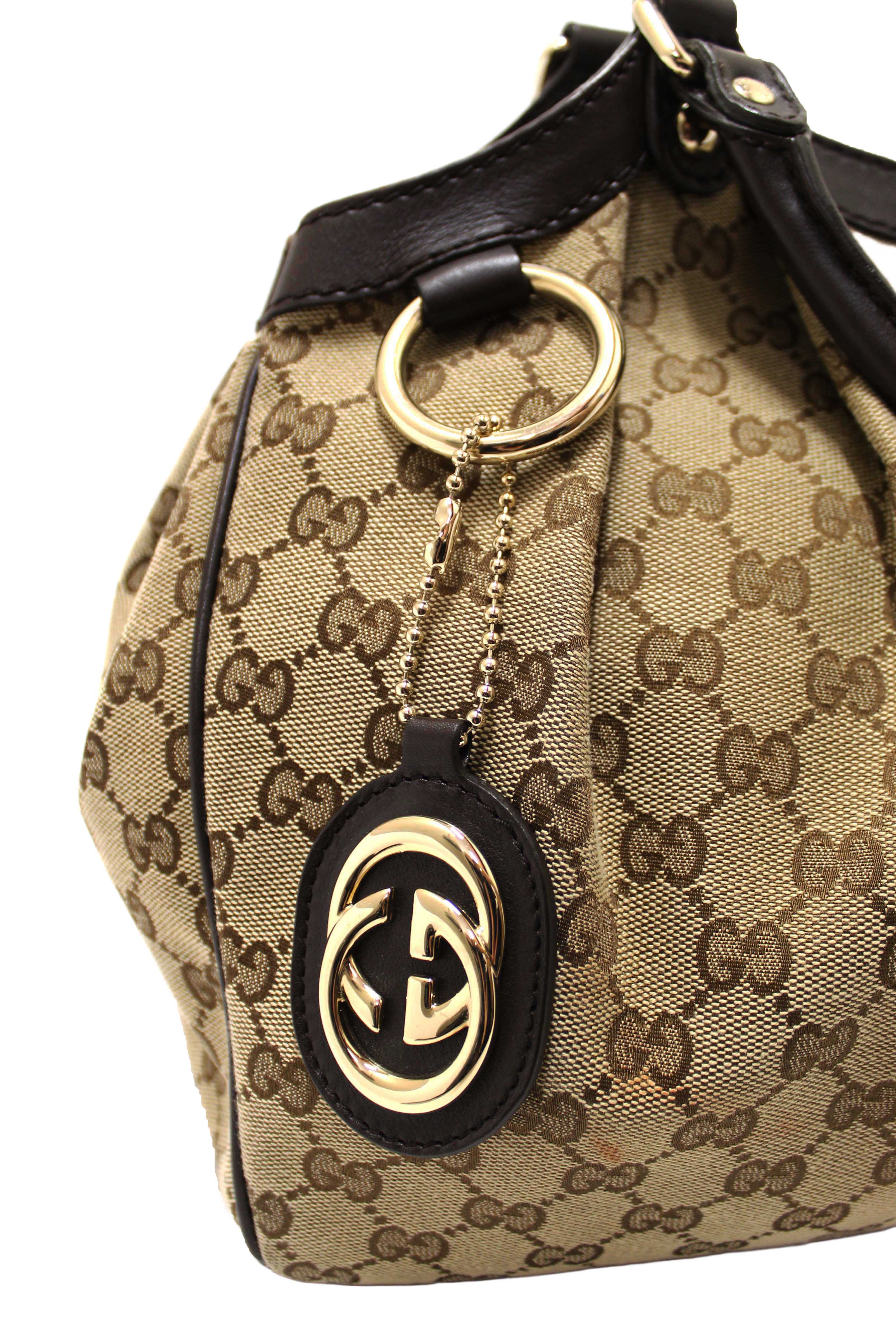 Authentic Gucci Dark Brown Medium Sukey Tote Bag 211944