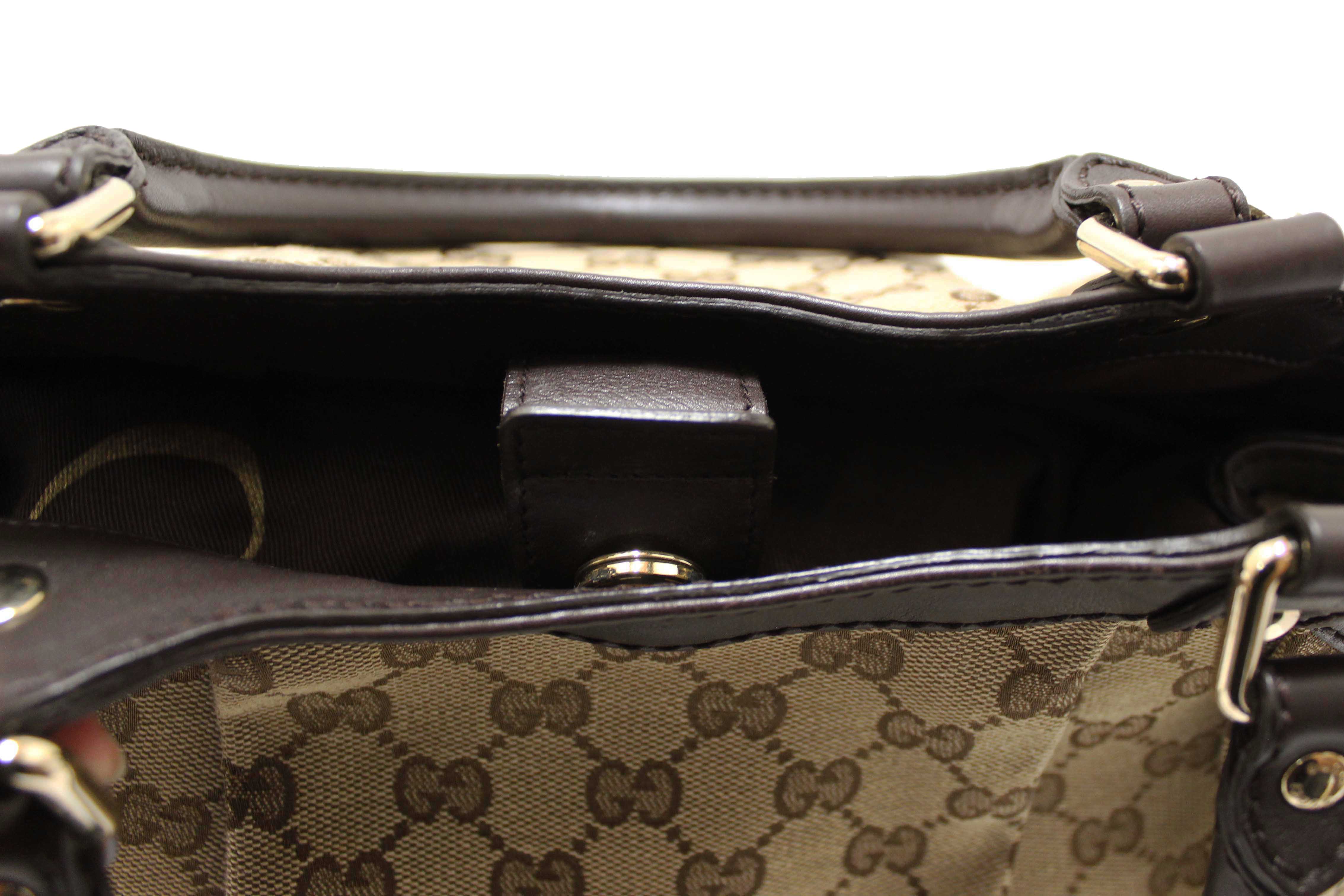 Authentic Gucci Dark Brown Medium Sukey Tote Bag 211944