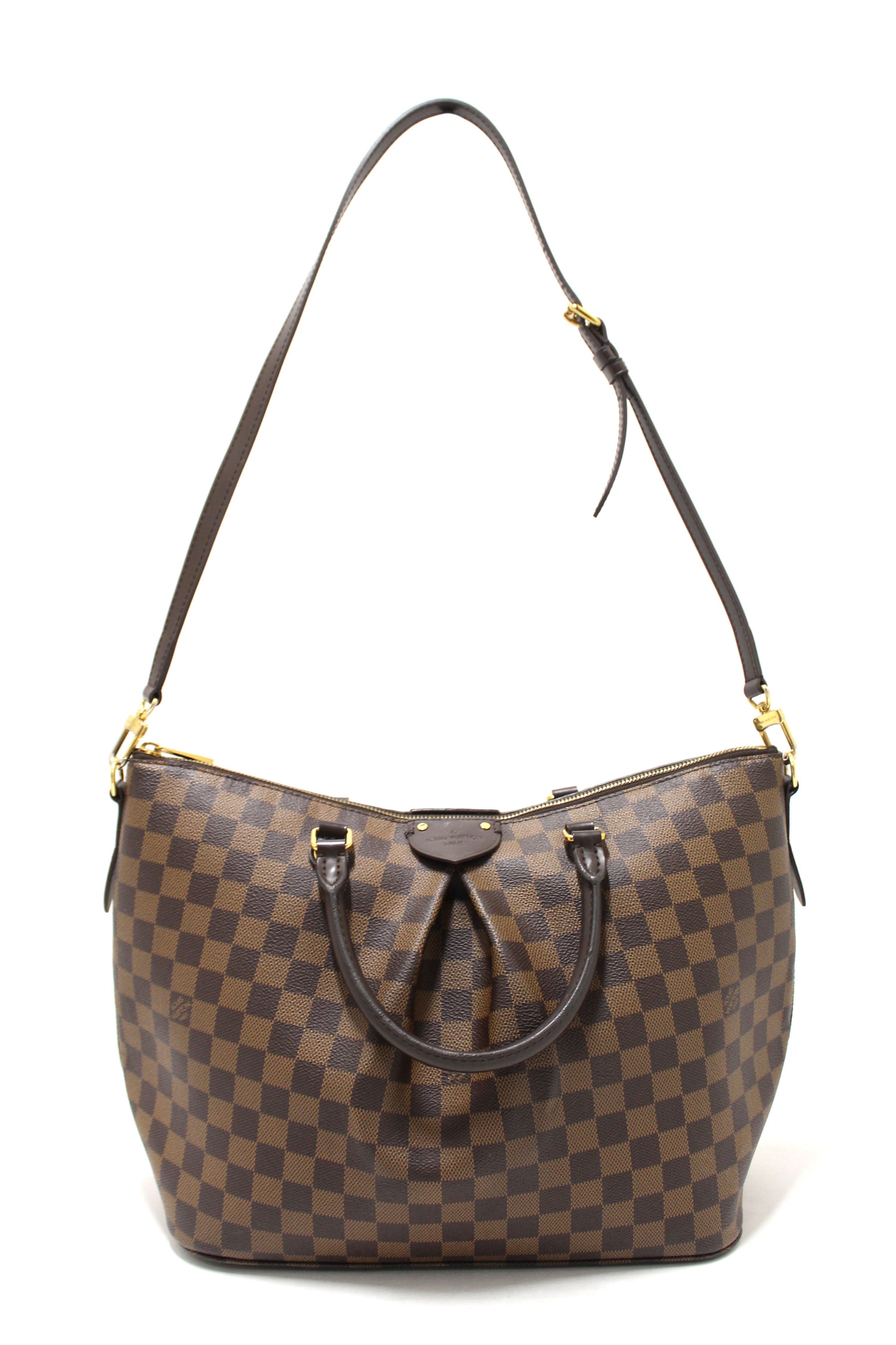 Authentic Louis Vuitton Damier Ebene Canvas Siena GM Handbag