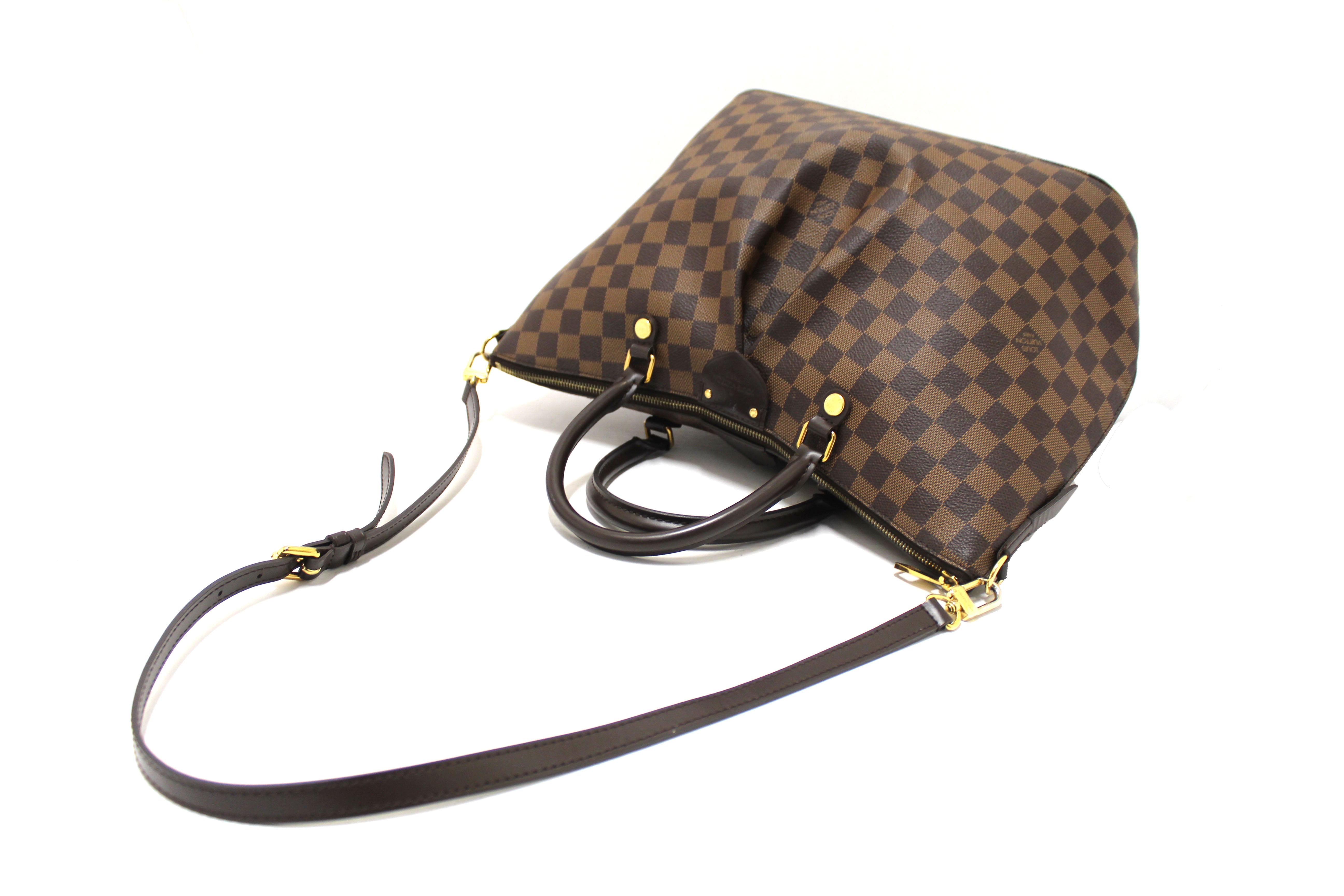 Authentic Louis Vuitton Damier Ebene Canvas Siena GM Handbag