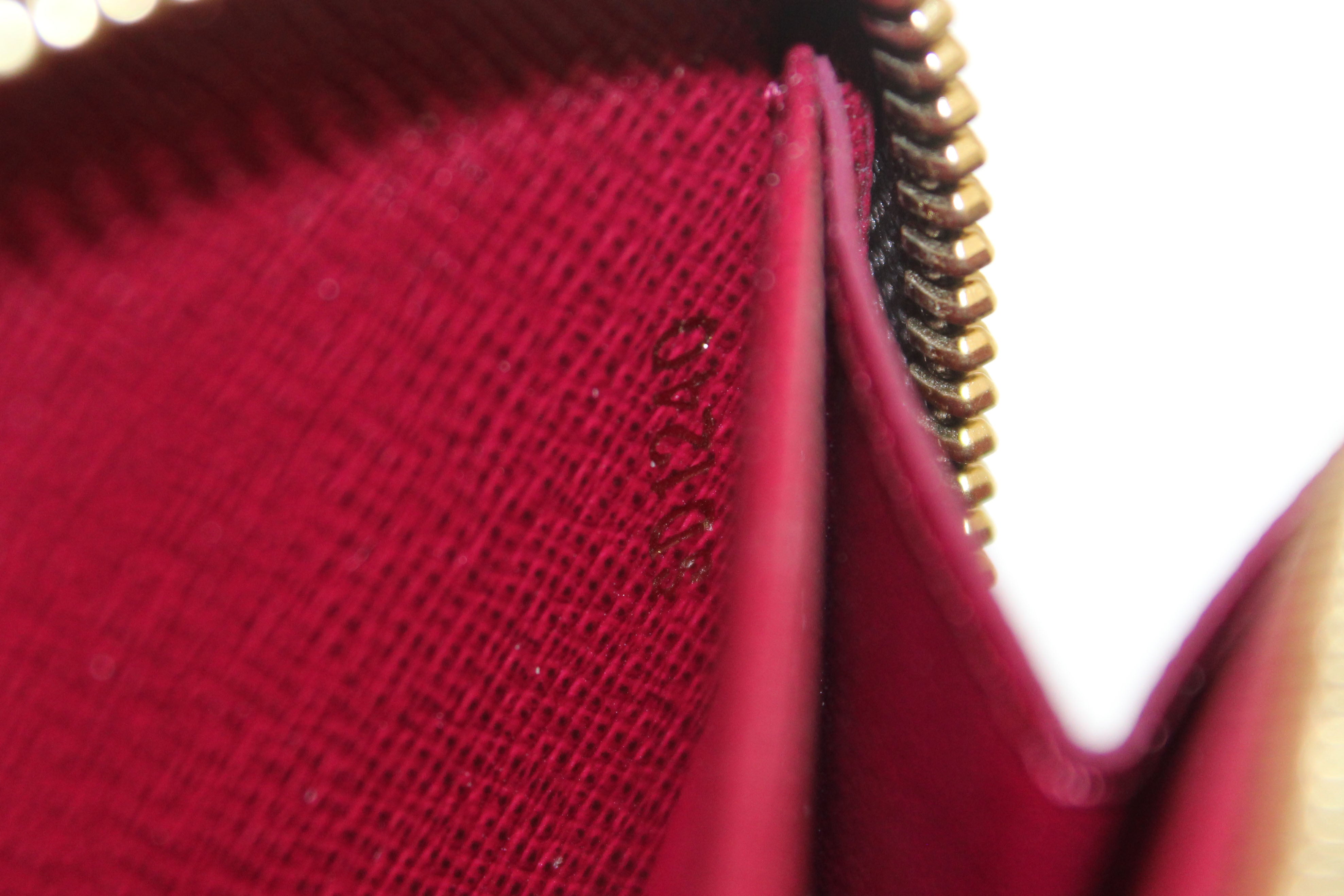 Authentic Louis Vuitton Classic Monogram with Fuchsia Zippy Wallet