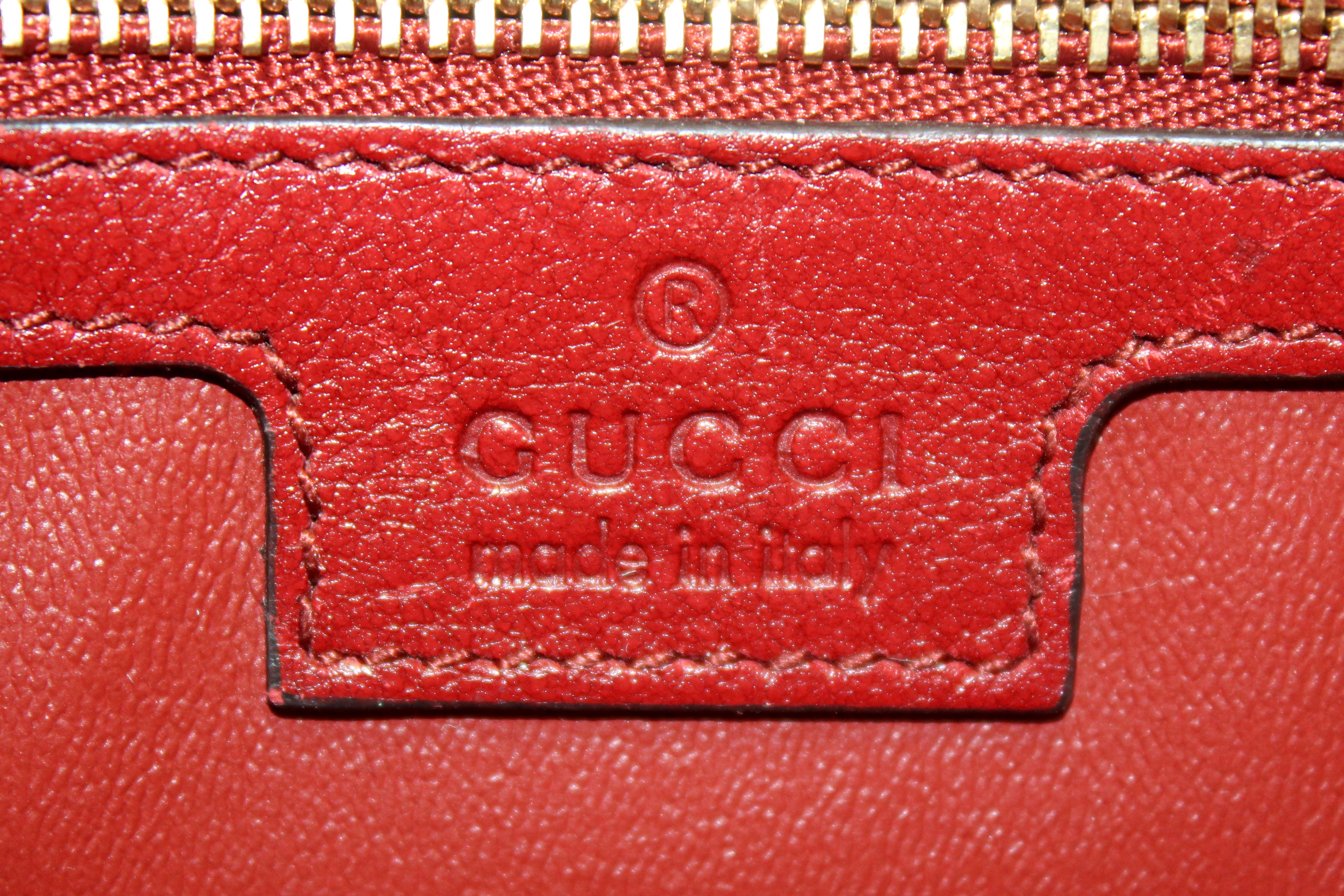 Authentic Gucci Blondie Red Suede Talco Roxy Calfskin Blondie Chain Shoulder Flap Bag