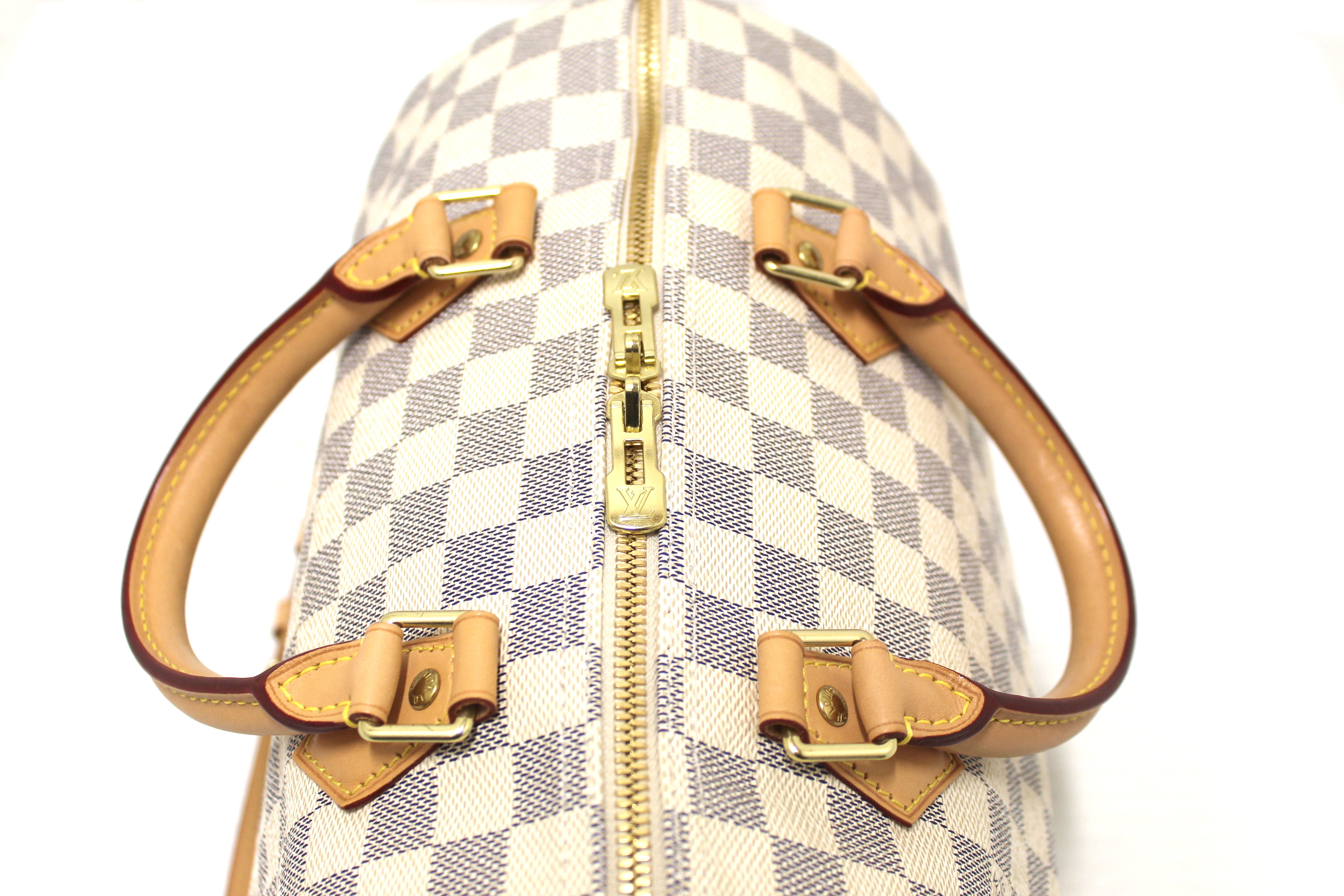 Authentic Louis Vuitton Damier Azur Speedy 30 Bandouliere Bag