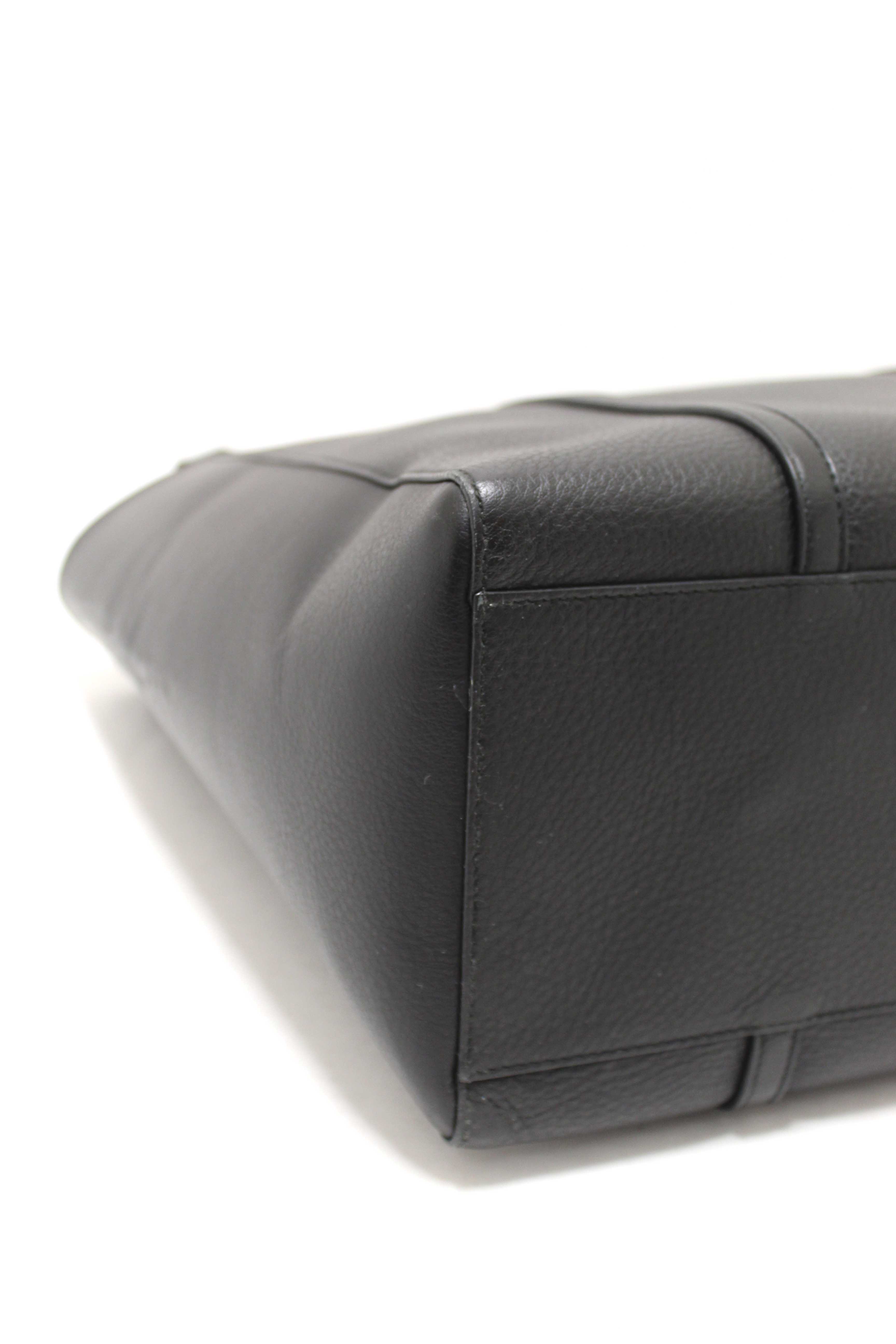 Authentic Balenciaga Black Calfskin Leather Everyday Small Tote Bag
