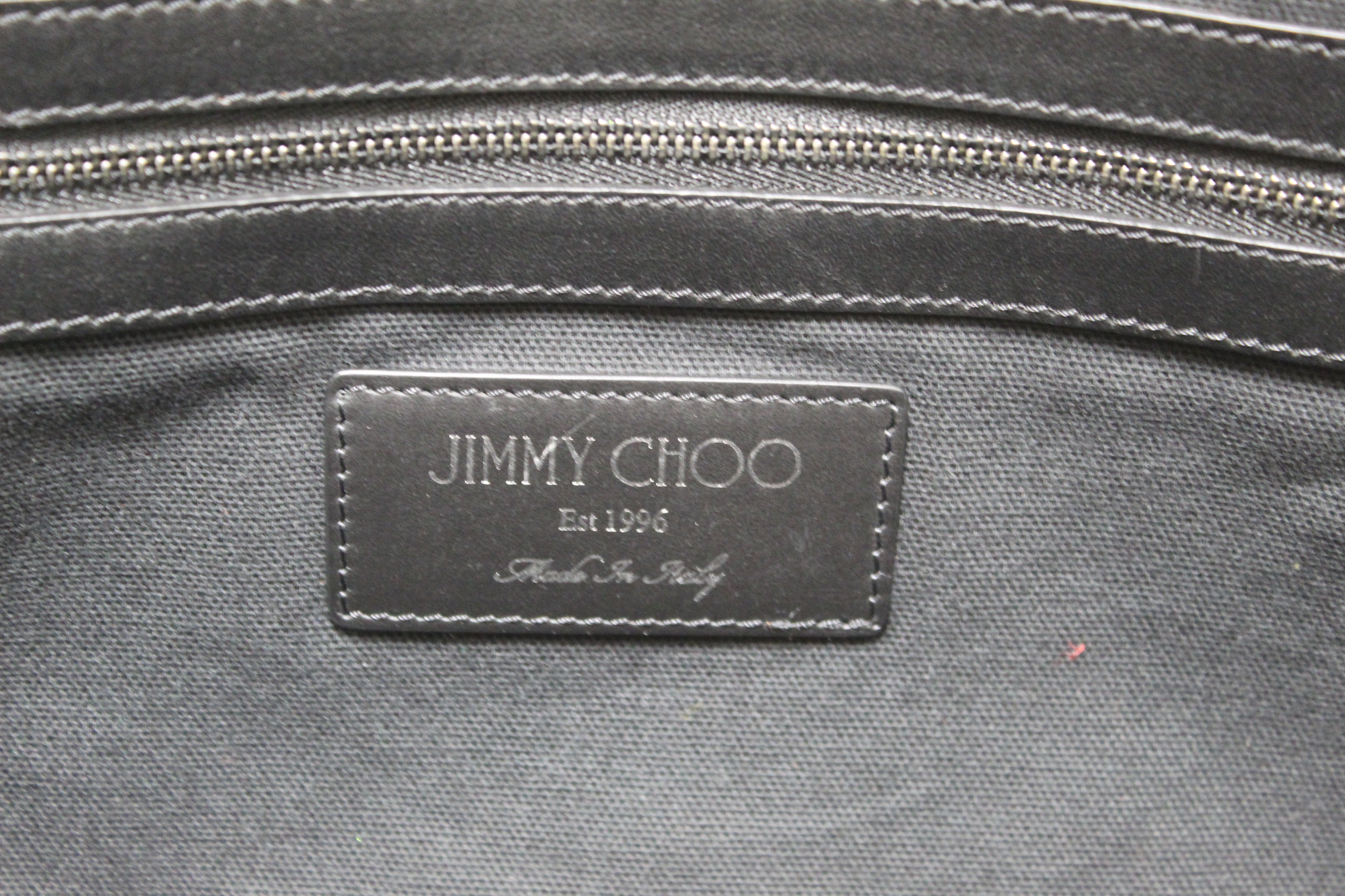 Authentic Jimmy Choo Grey  Leather Pimlico Star Studded Shoulder Tote
