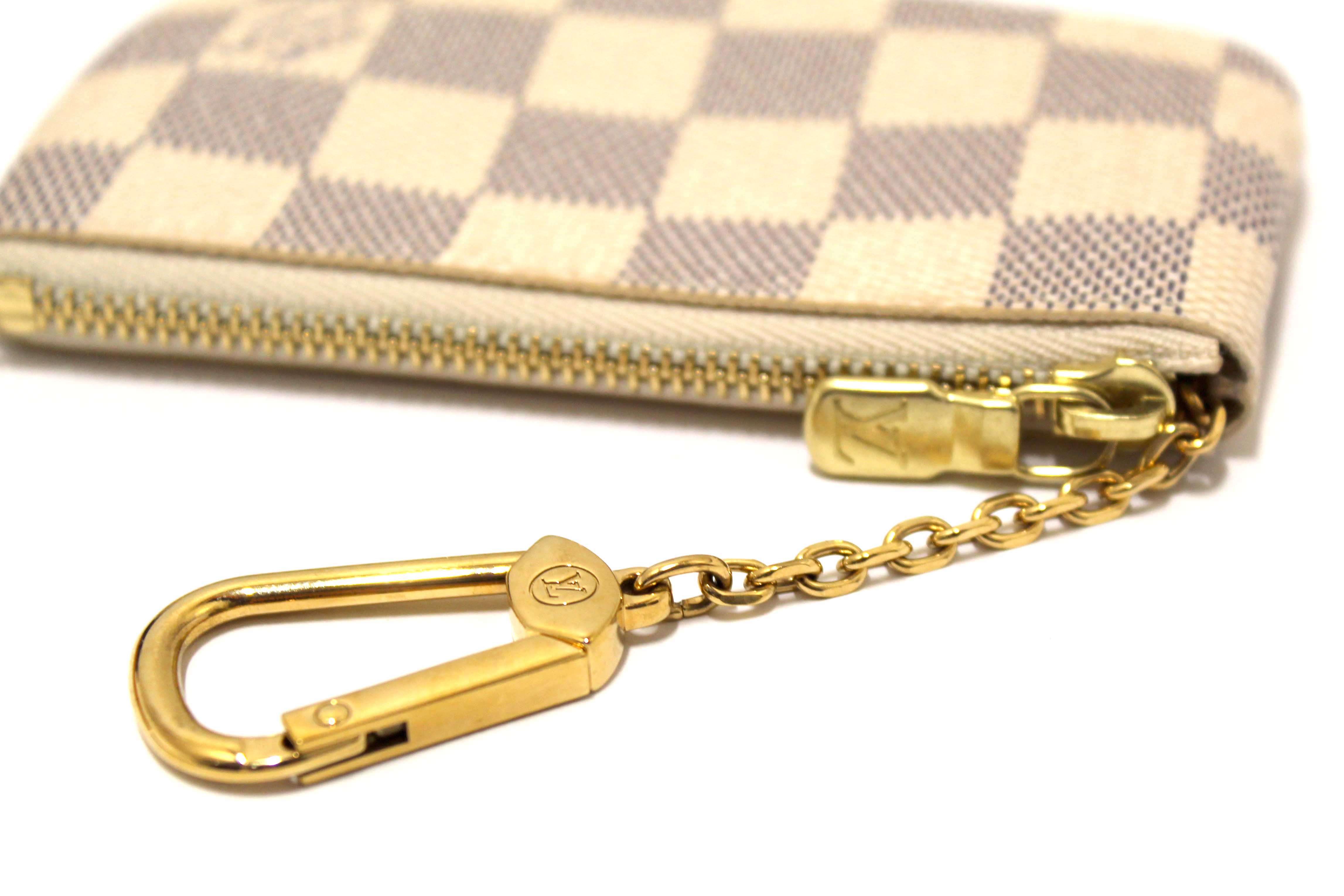Authentic Louis Vuitton Damier Azur Canvas Key Pouch