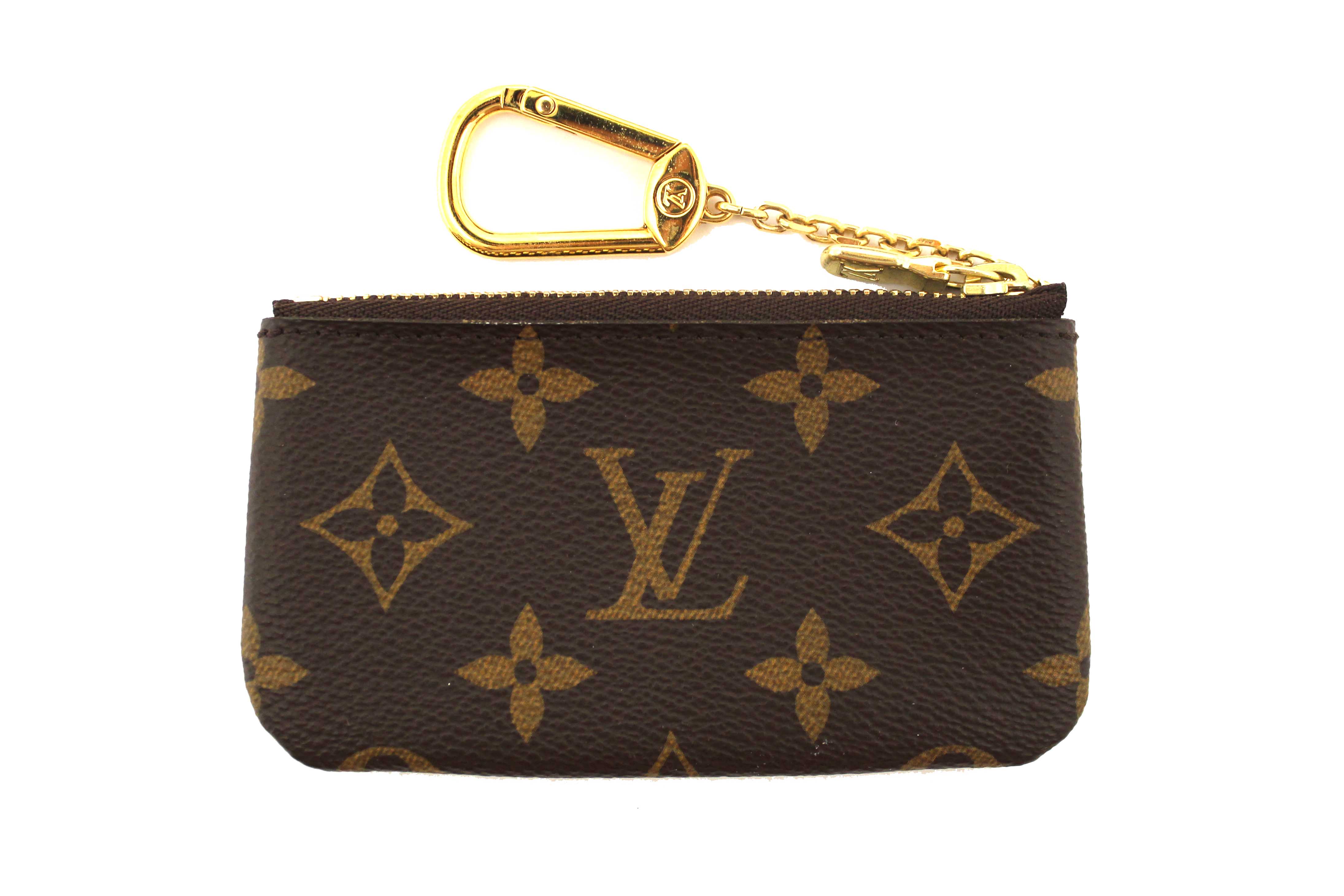 Authentic Louis Vuitton Classic Monogram Canvas Key Pouch