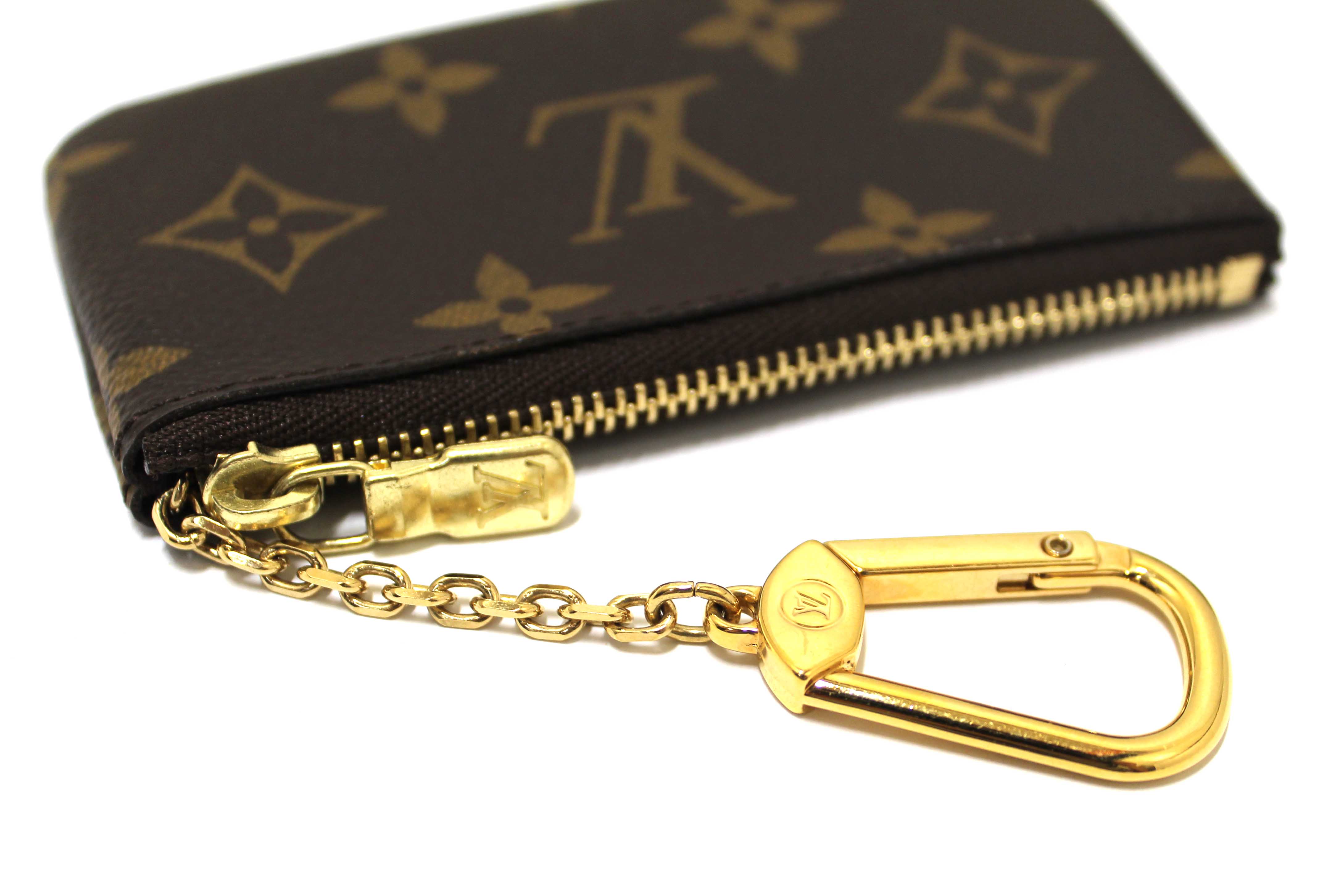 Authentic Louis Vuitton Classic Monogram Canvas Key Pouch