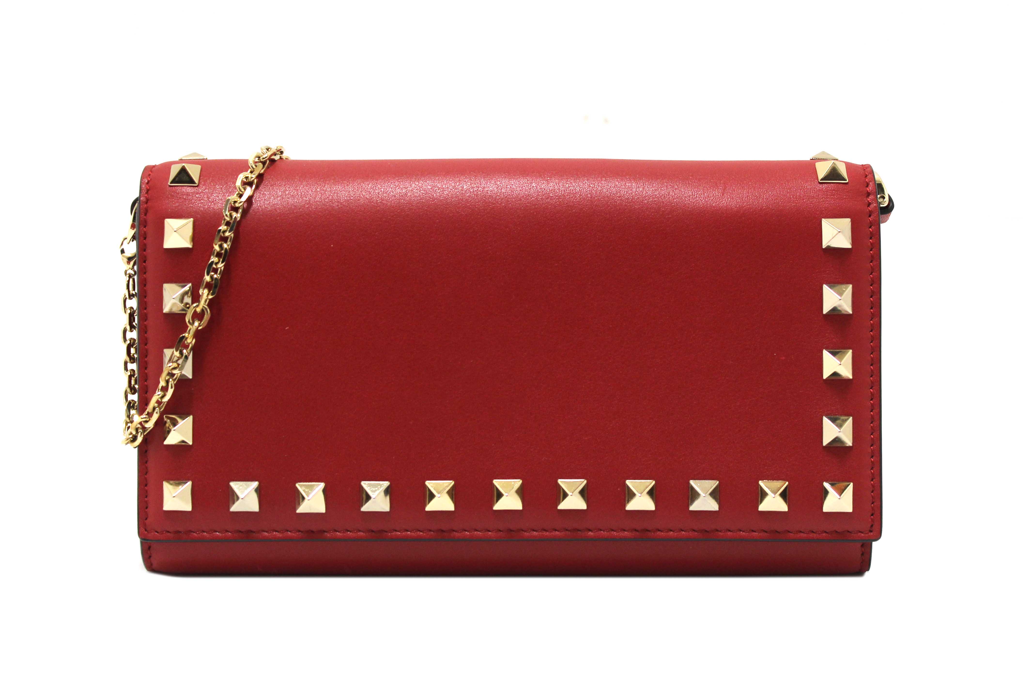 財布 Valentino Garavani red leather wallet Vlogo Red Wallet Valentino Garavani - Women – myCompañero