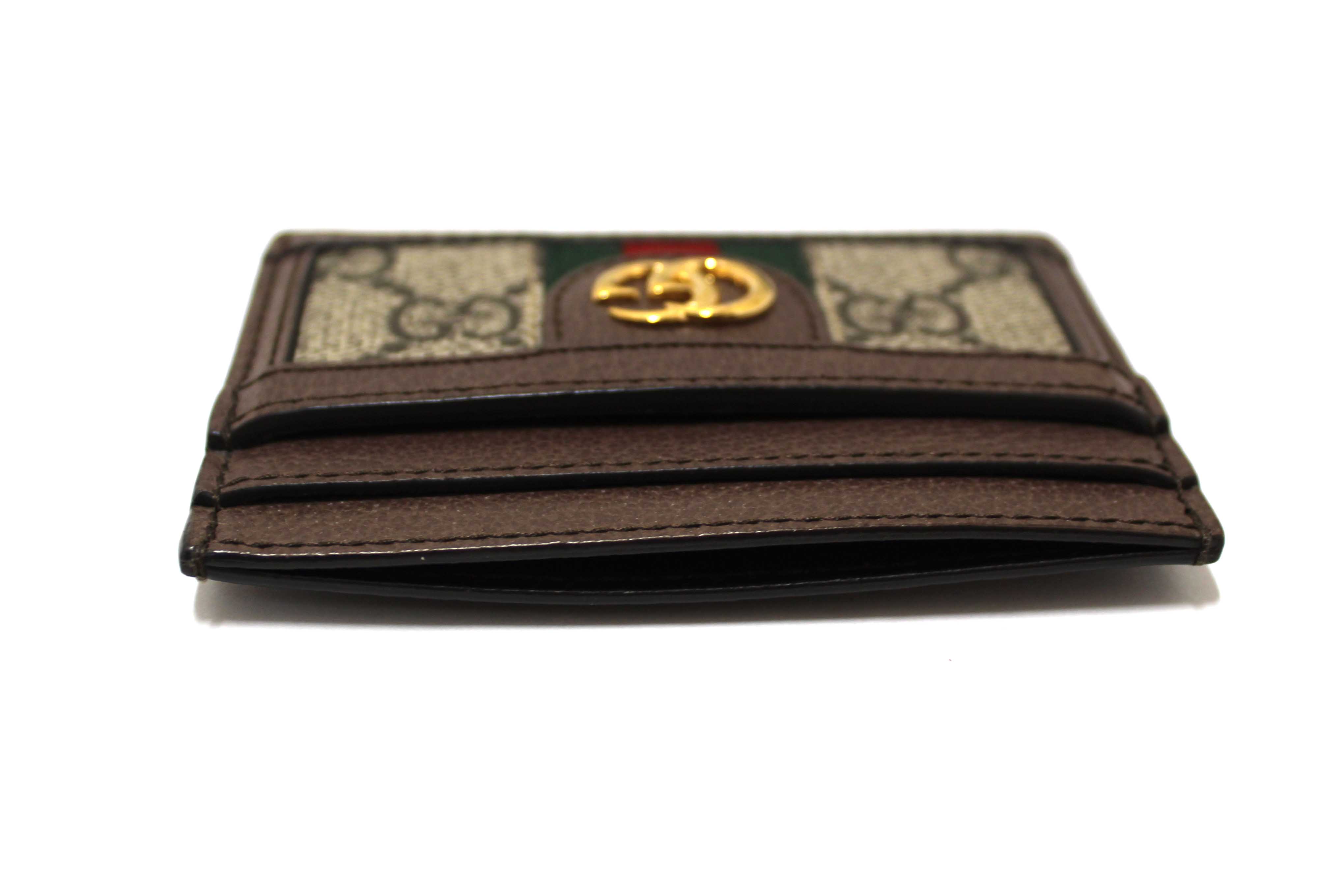 カードケース・名刺入れ OPHIDIA CARD CASE GG SUPREME Ophidia card case in beige and brown GG Supreme | GUCCI® US
