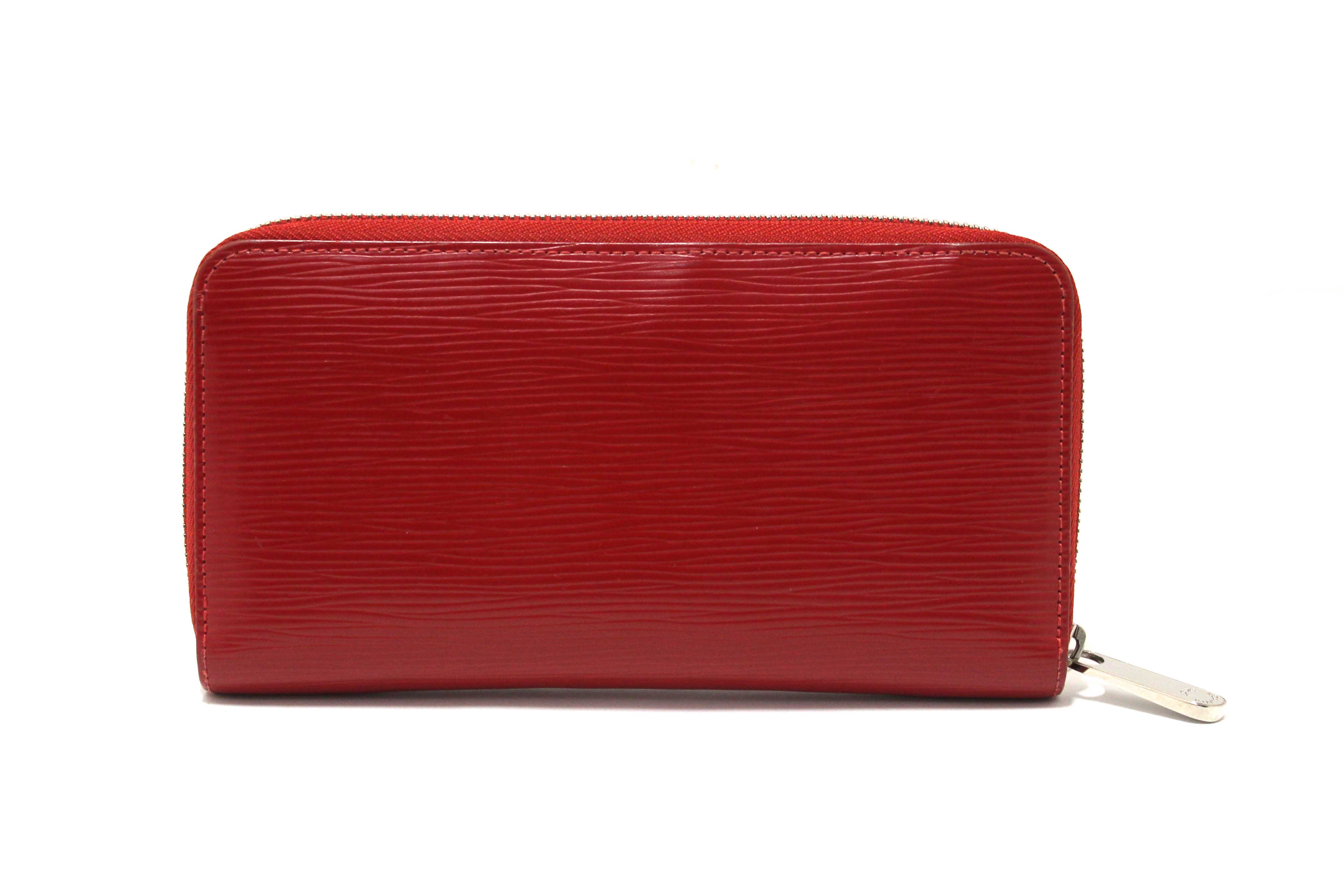 Authentic Louis Vuitton Red Epi Leather Zippy Long Wallet